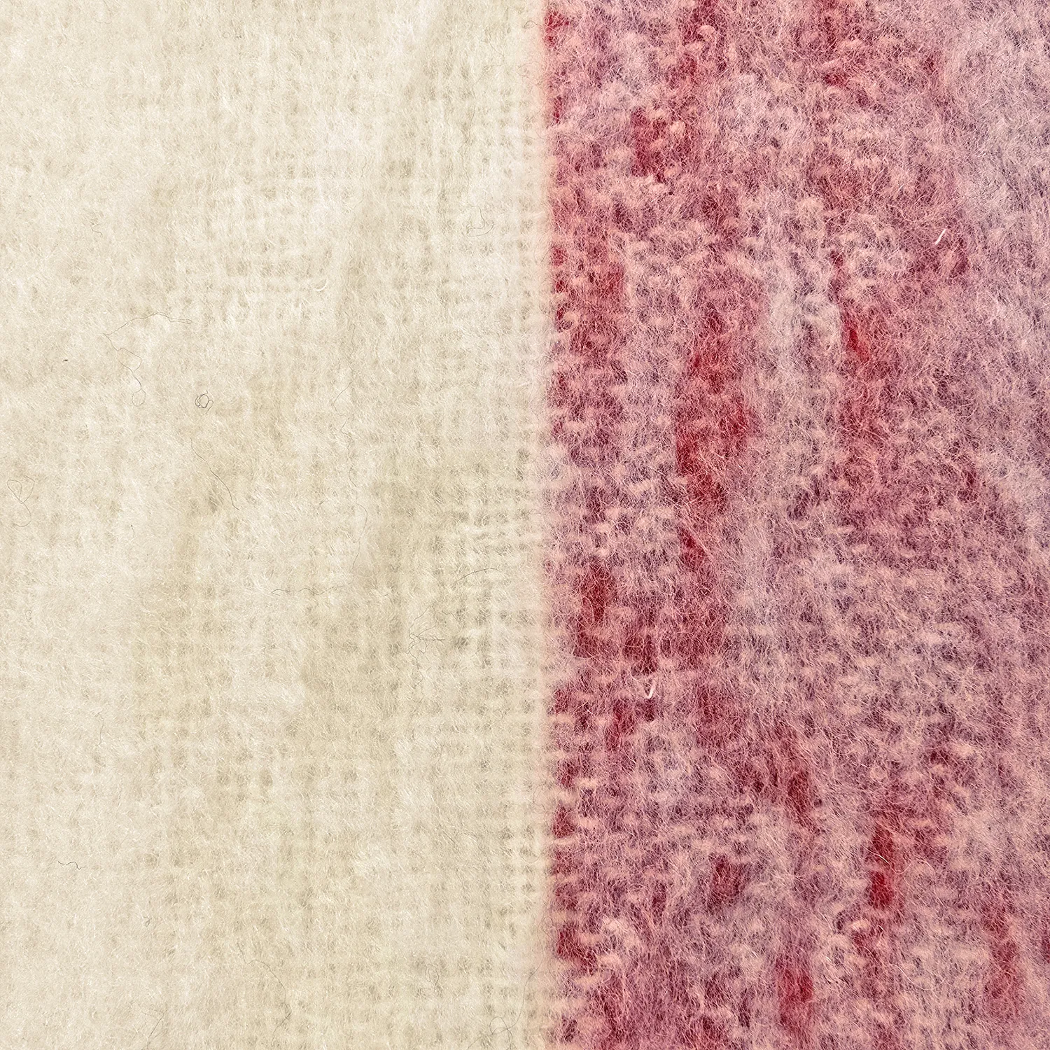 Koce - Koc z mieszanki wełny - Beatriz Stripe (czerwony/biały)
