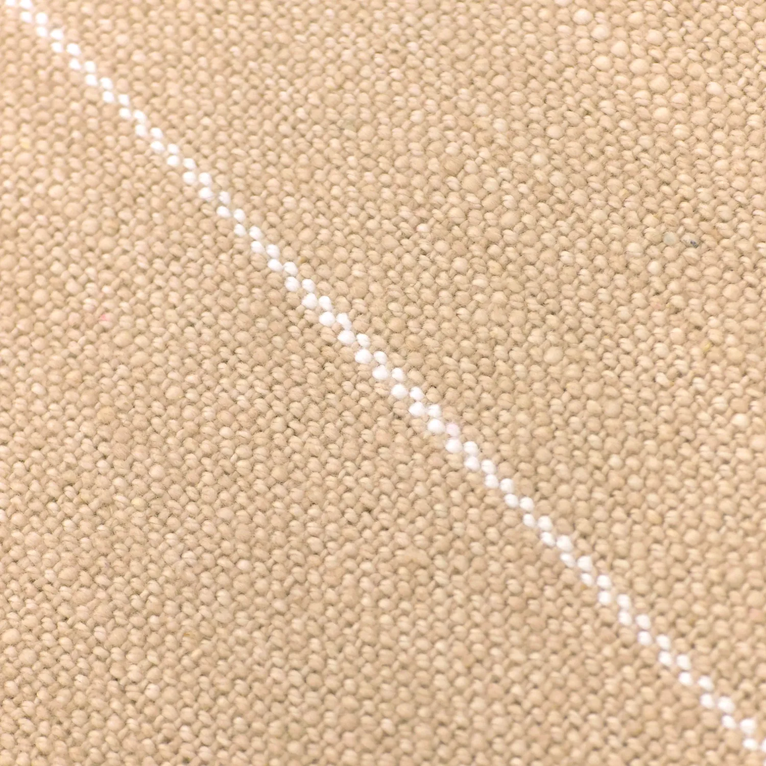 Koce - Bawełniany koc - Martina Stripe (beżowy/biały)