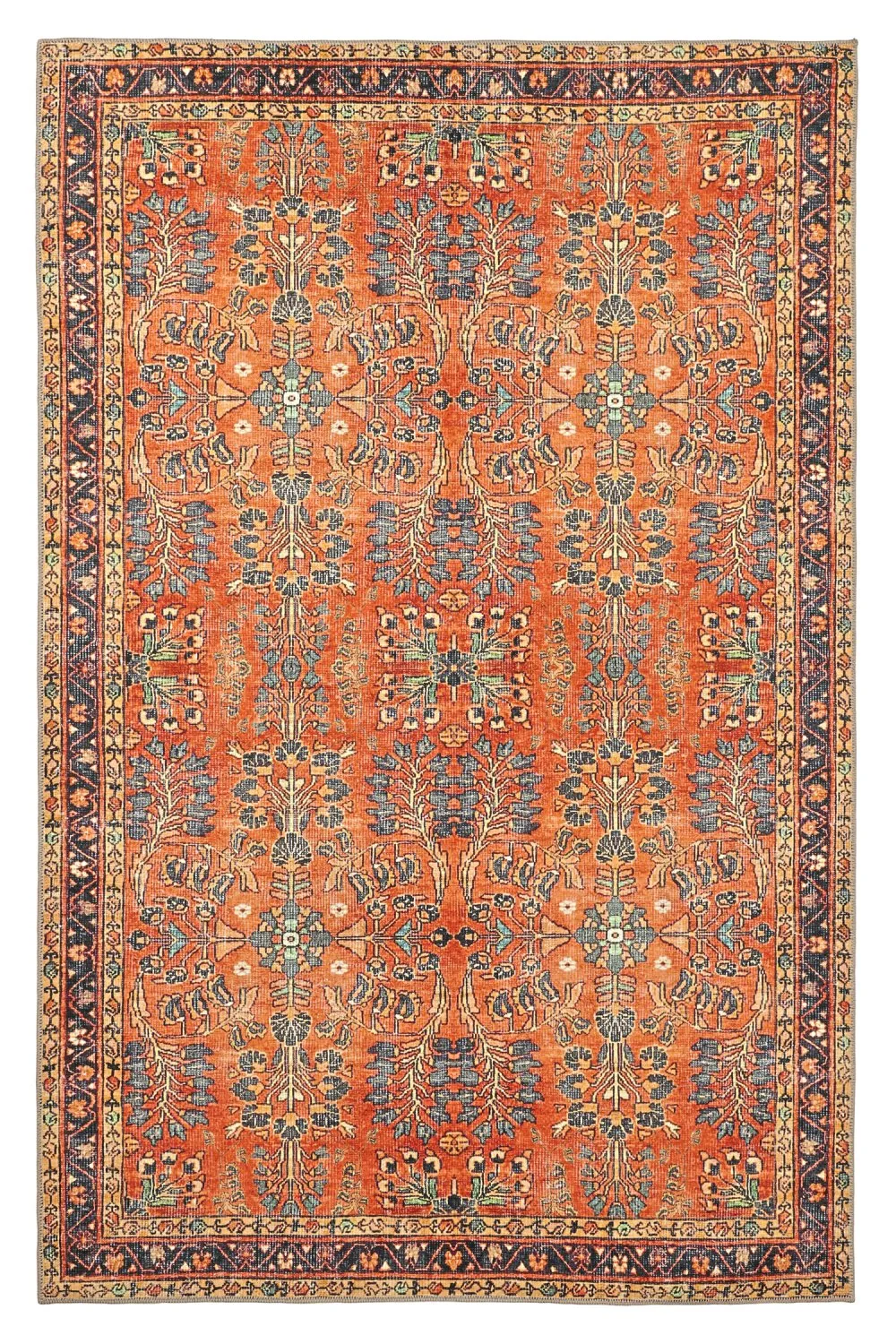 Dywan płasko tkany - Yasirah (pomarańczowy)
