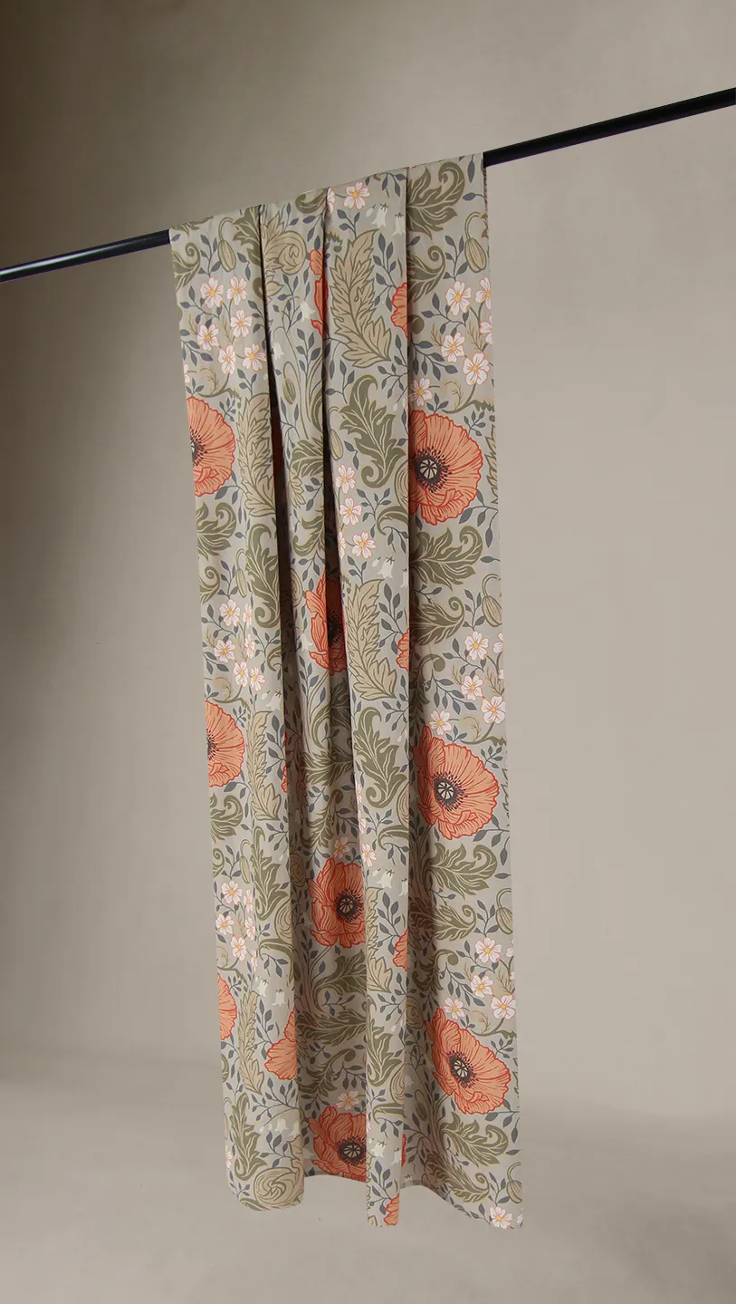 Bawełniana zasłona - Poppy (beżowy)