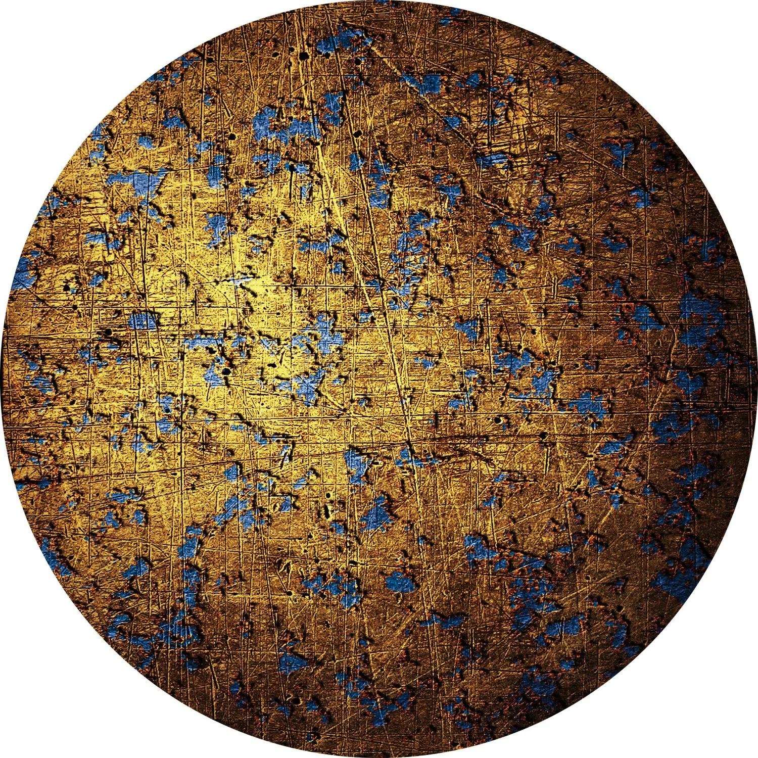 Okrągły dywan - Leiria (złoto)
