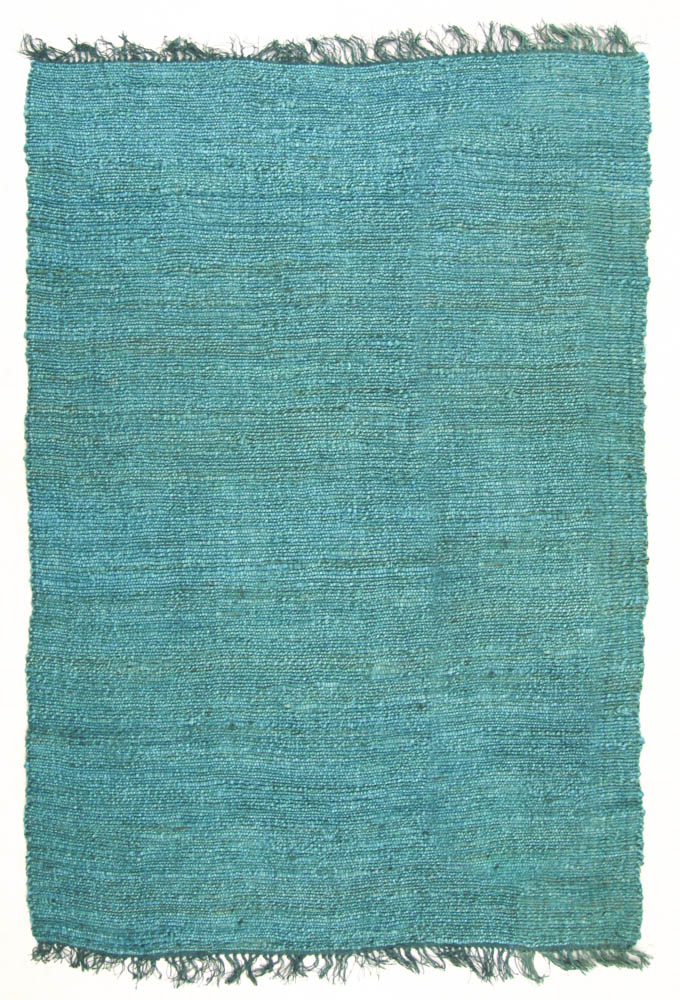 Dywany z włókien konopnych - Natural (niebieski/turkus)