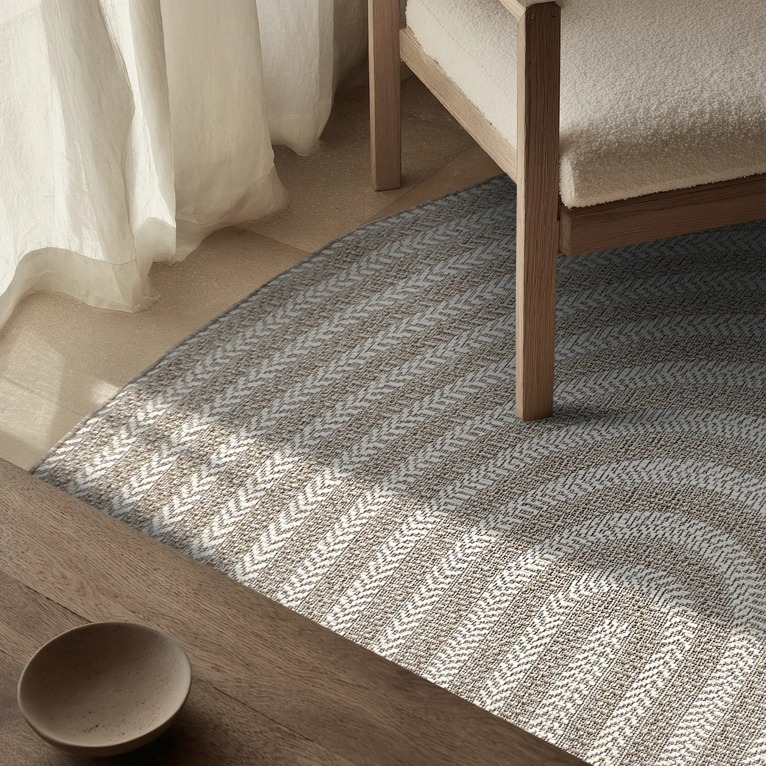 Dywan owalny - Indoor/outdoor Leander (beżowy)