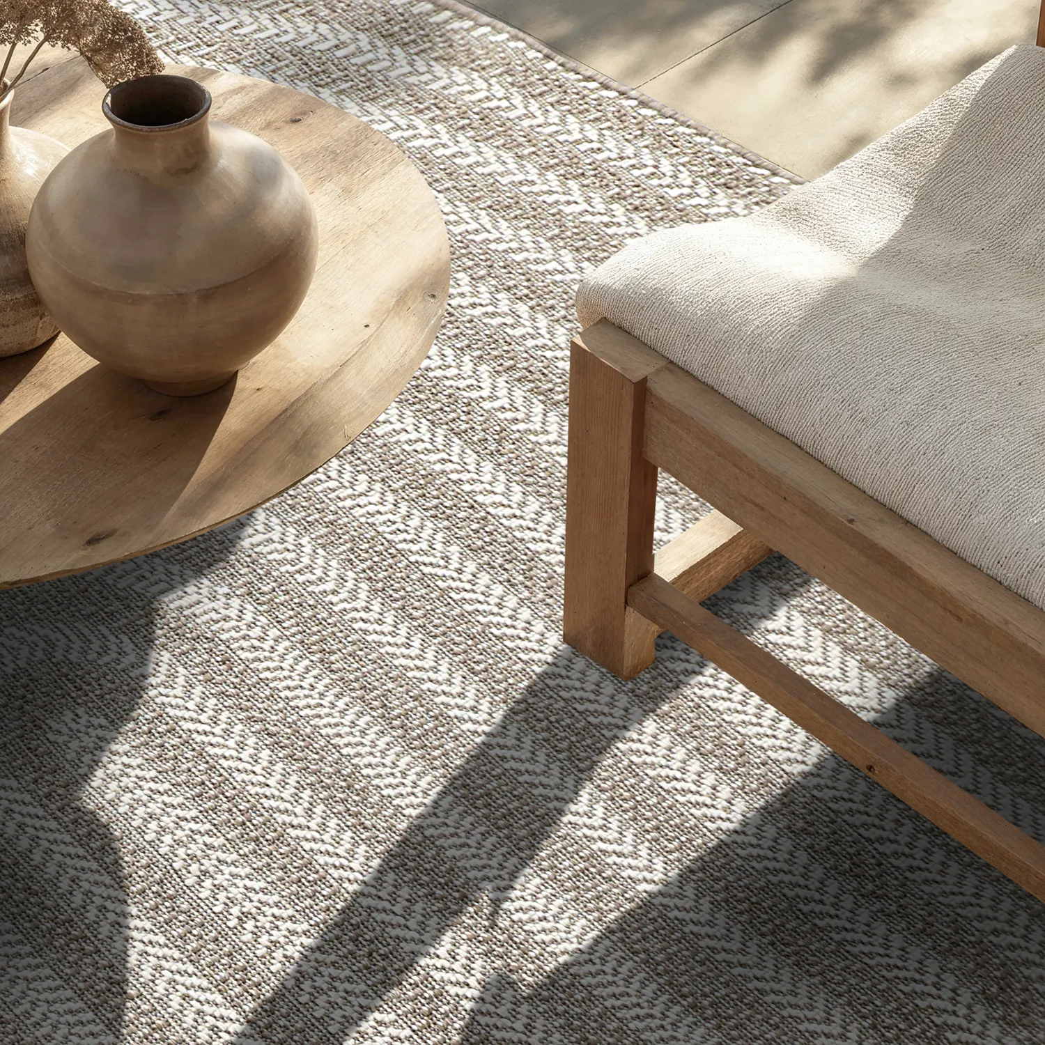 Dywan owalny - Indoor/outdoor Leander (beżowy)