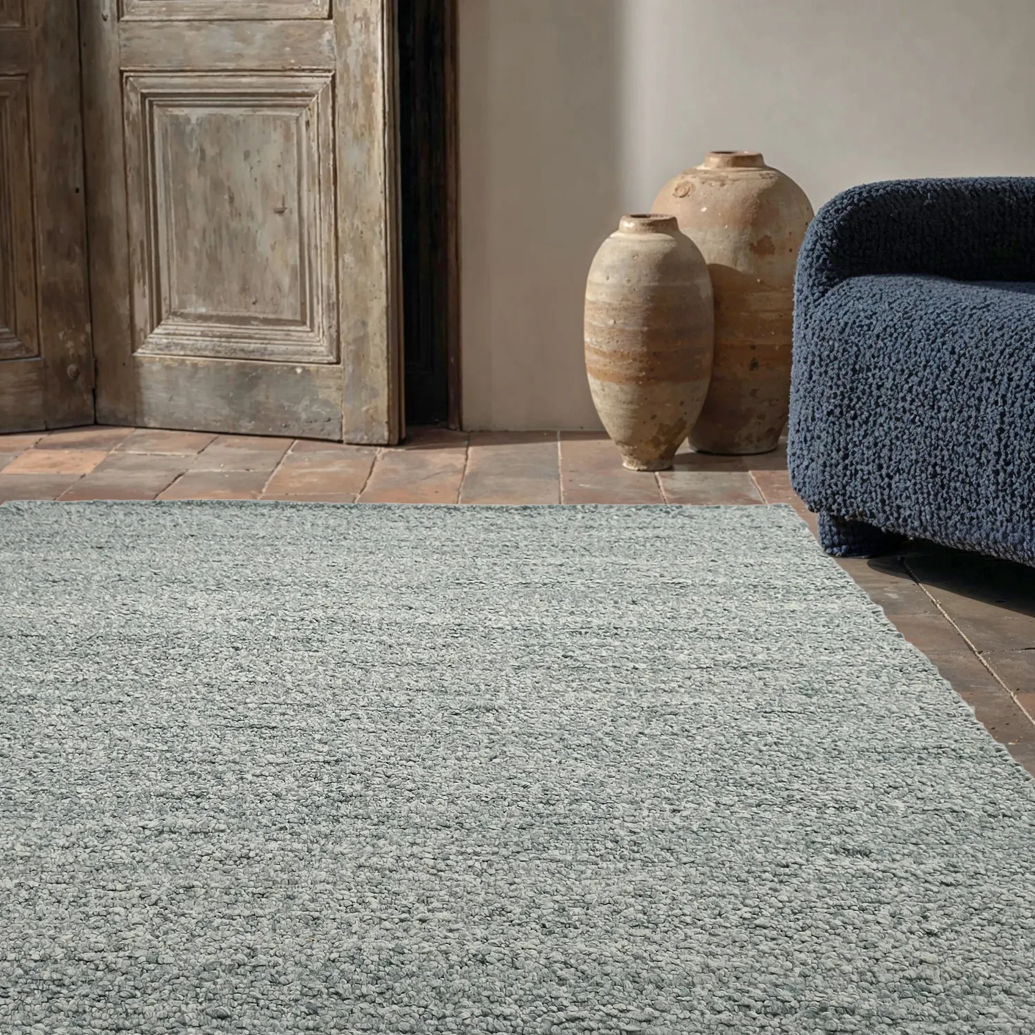 Dywaniki na zewnątrz / do wewnątrz - Milford Wool Look (jasnoniebieski)