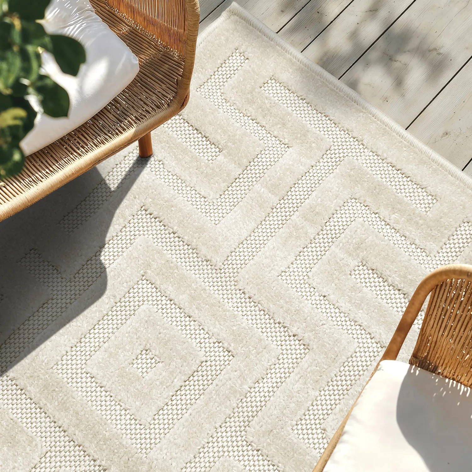 Shaggy Indoor/Outdoor - Oneida (krem)