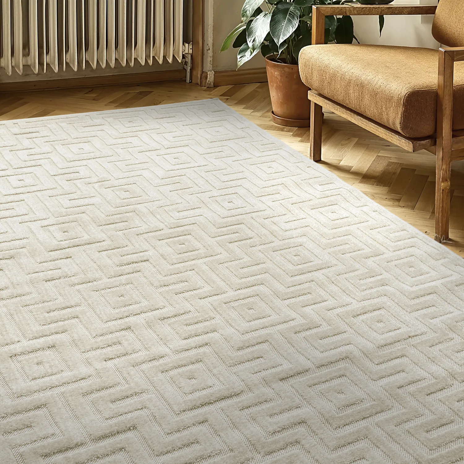 Shaggy Indoor/Outdoor - Oneida (krem)