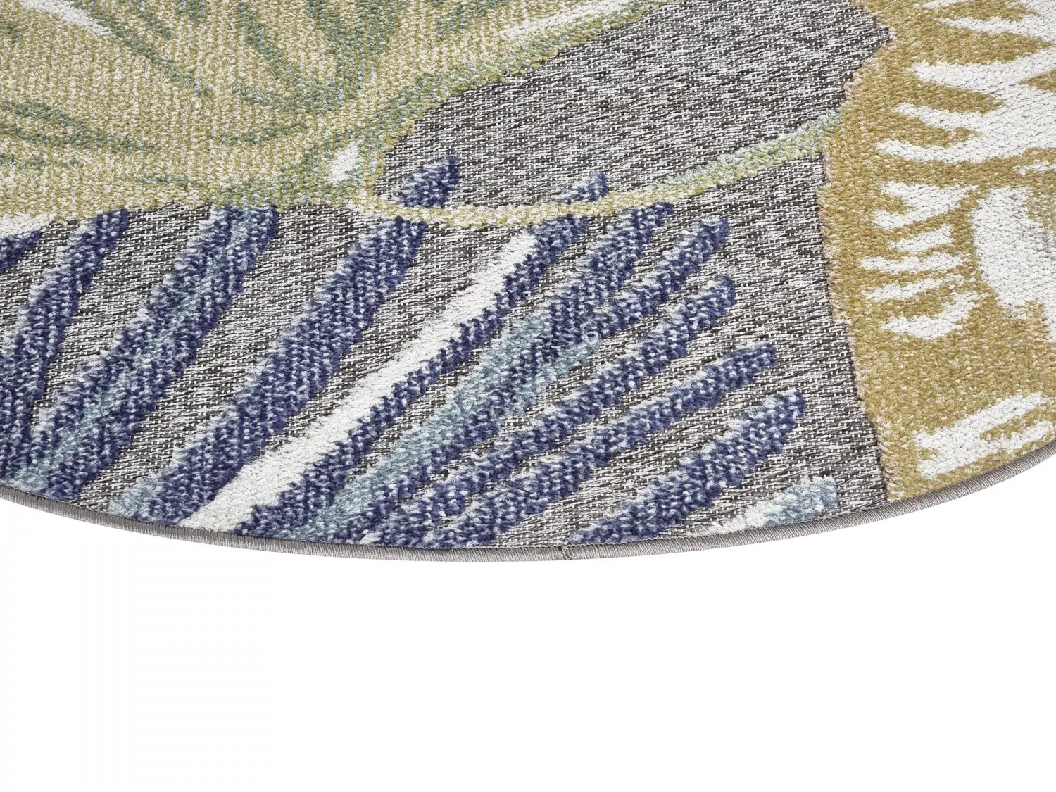 Okrągły dywan - Indoor/Outdoor Havana (niebieski/multi)