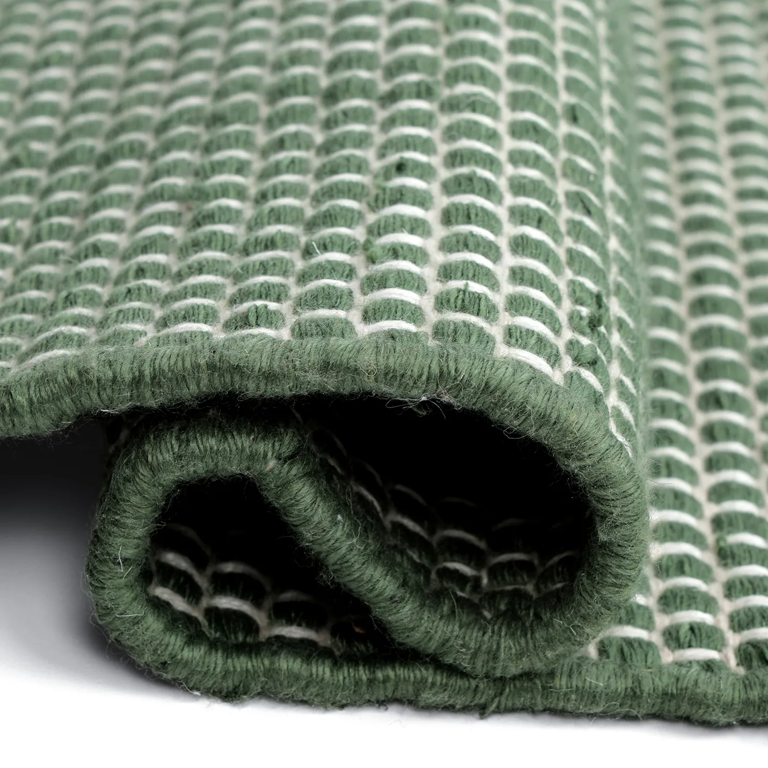 Dywaniki na zewnątrz / do wewnątrz - Coastal Wool Look (zielony/biały)