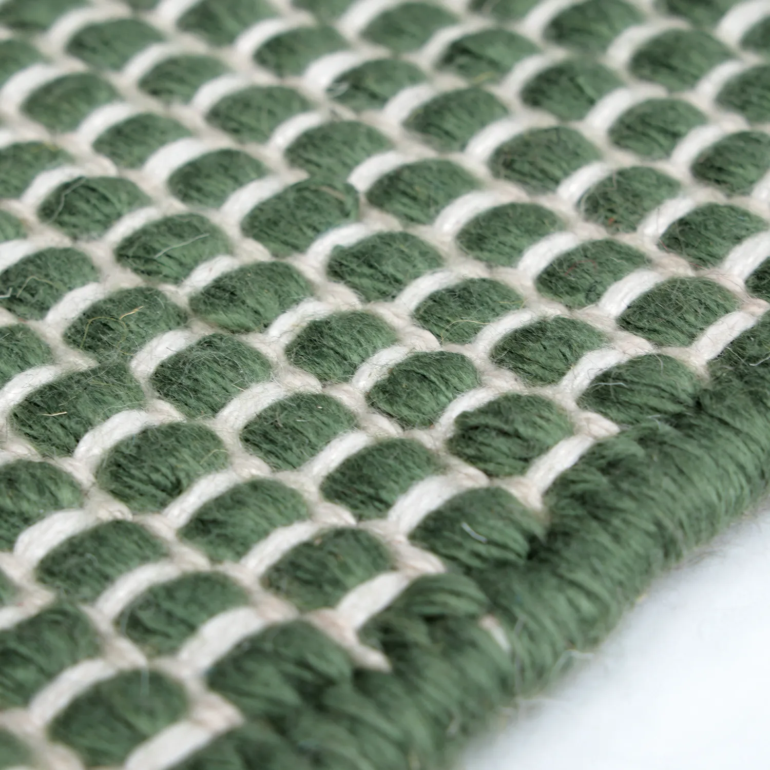 Dywaniki na zewnątrz / do wewnątrz - Coastal Wool Look (zielony/biały)