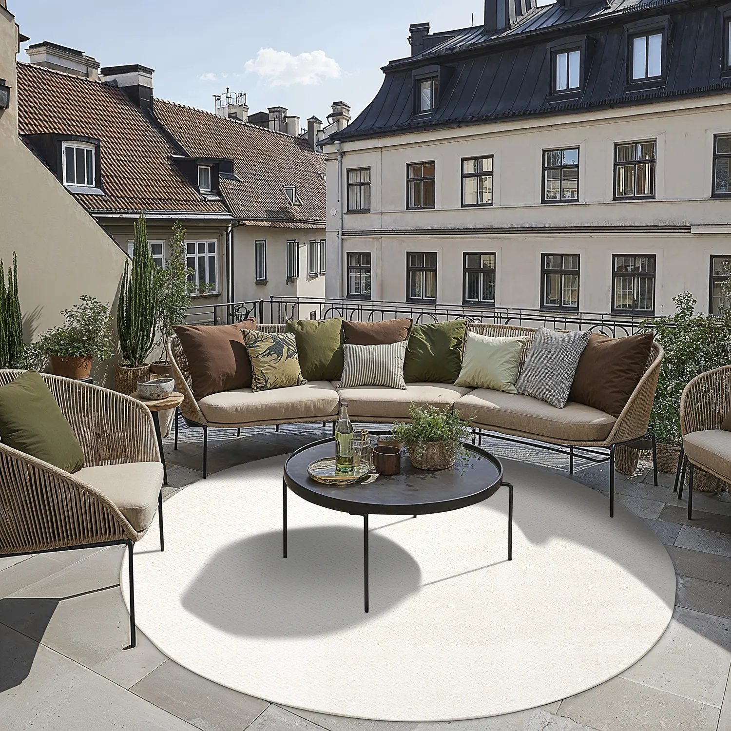 Okrągły dywan - Indoor/Outdoor Baldwin (cream)
