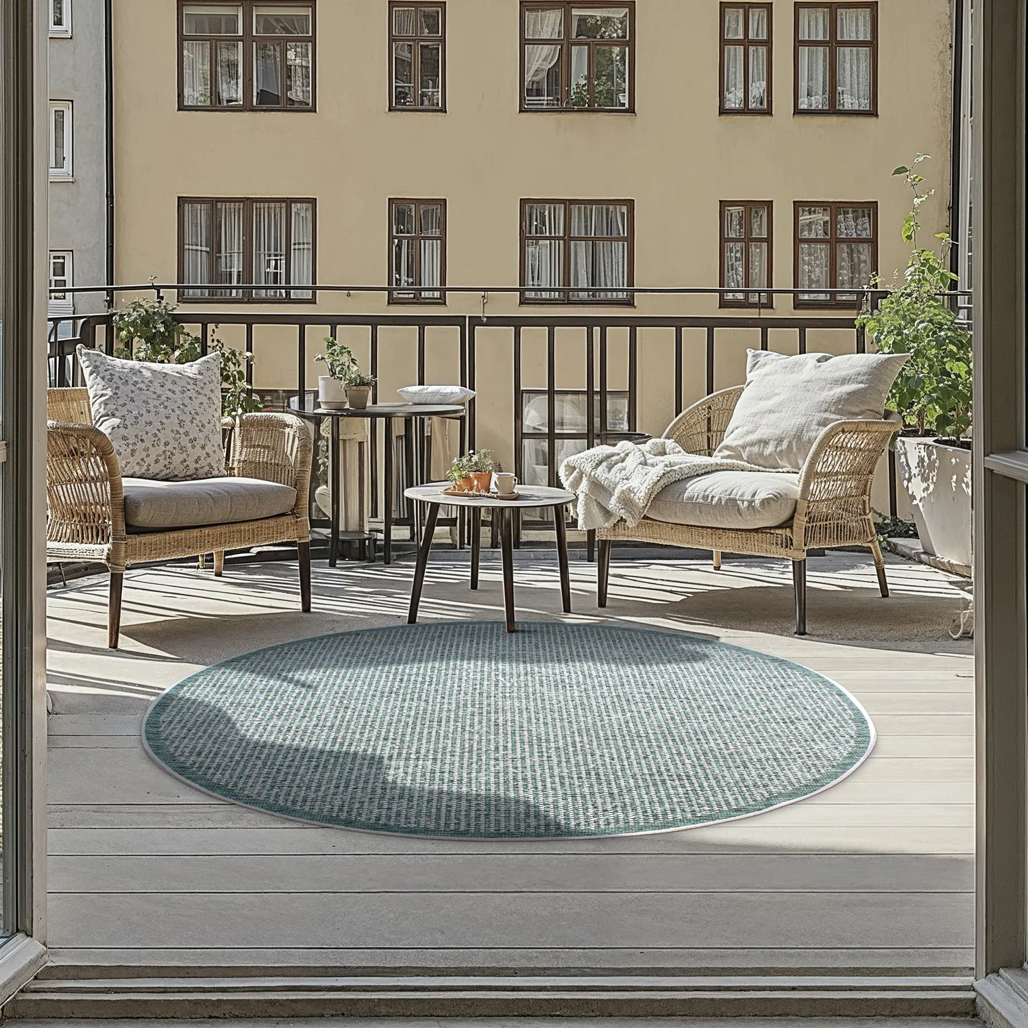 Okrągły dywan - Tromsø (Zielony)
