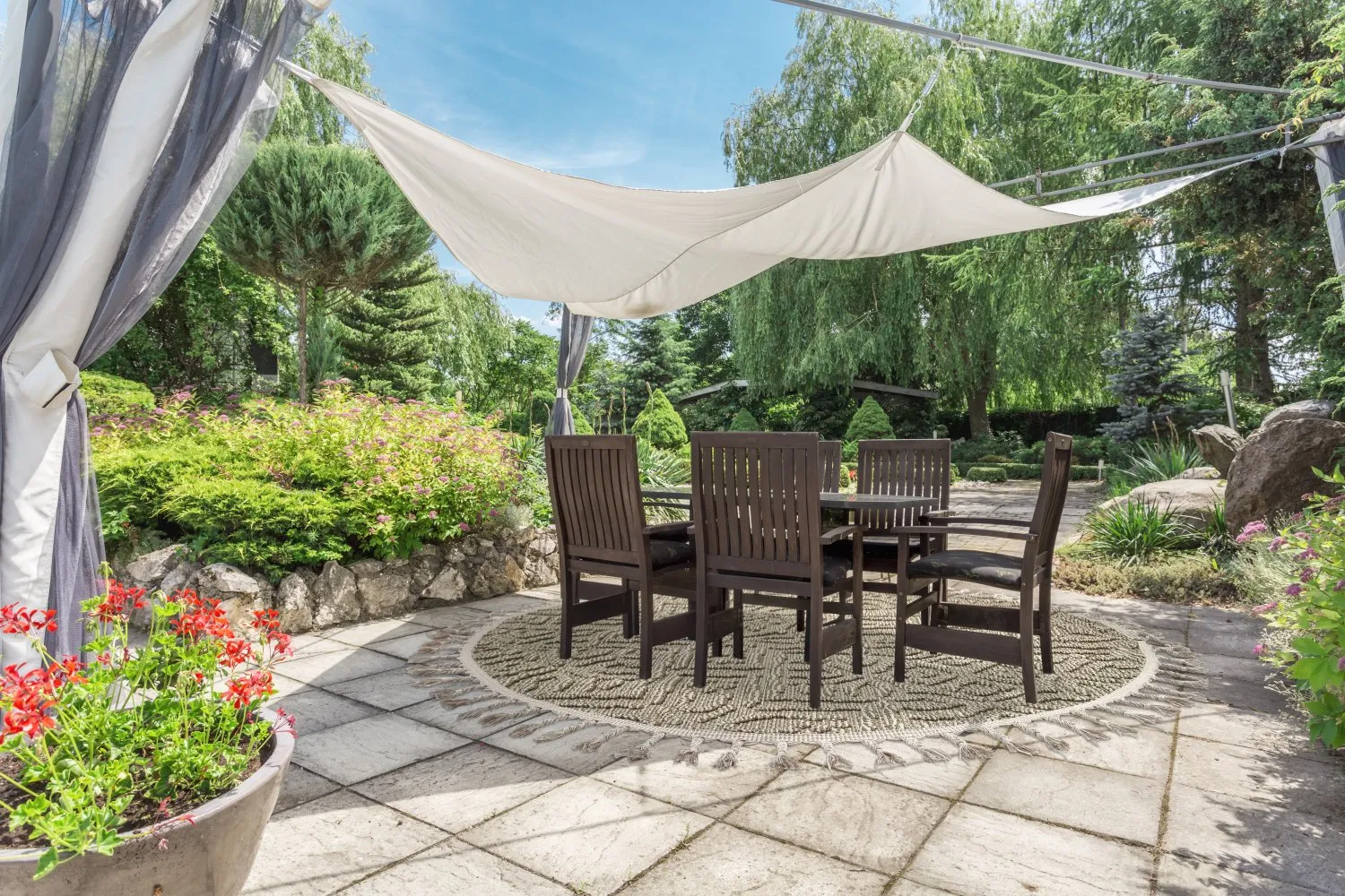 Okrągły dywan - Indoor/Outdoor Dorotea (beżowy)