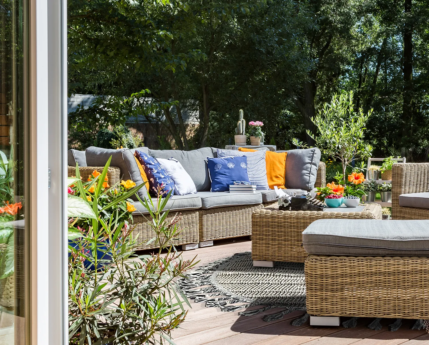 Okrągły dywan - Indoor/Outdoor Indiana (szary)