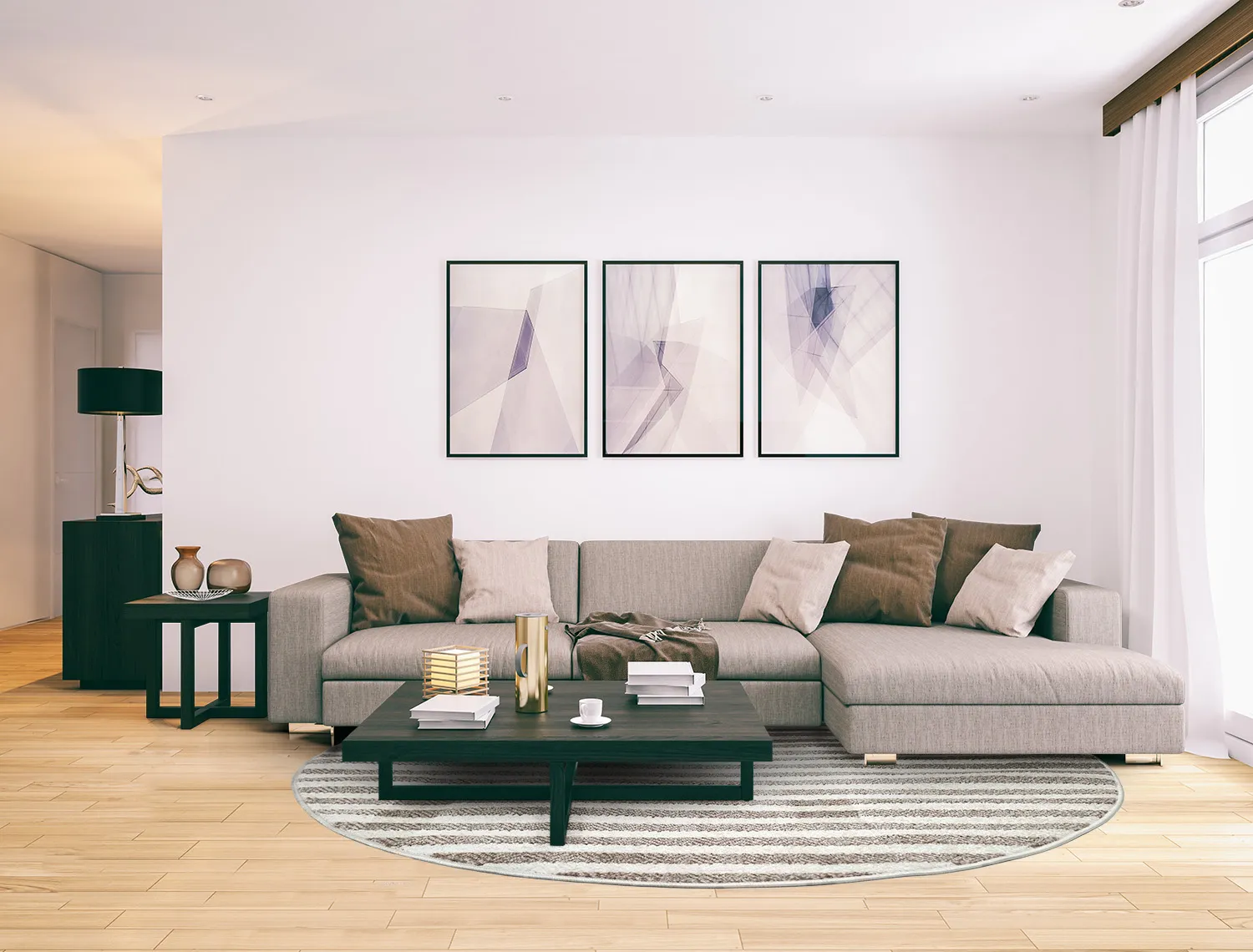 Okrągły dywan - Indoor/Outdoor Baldwin (cream/beżowy)