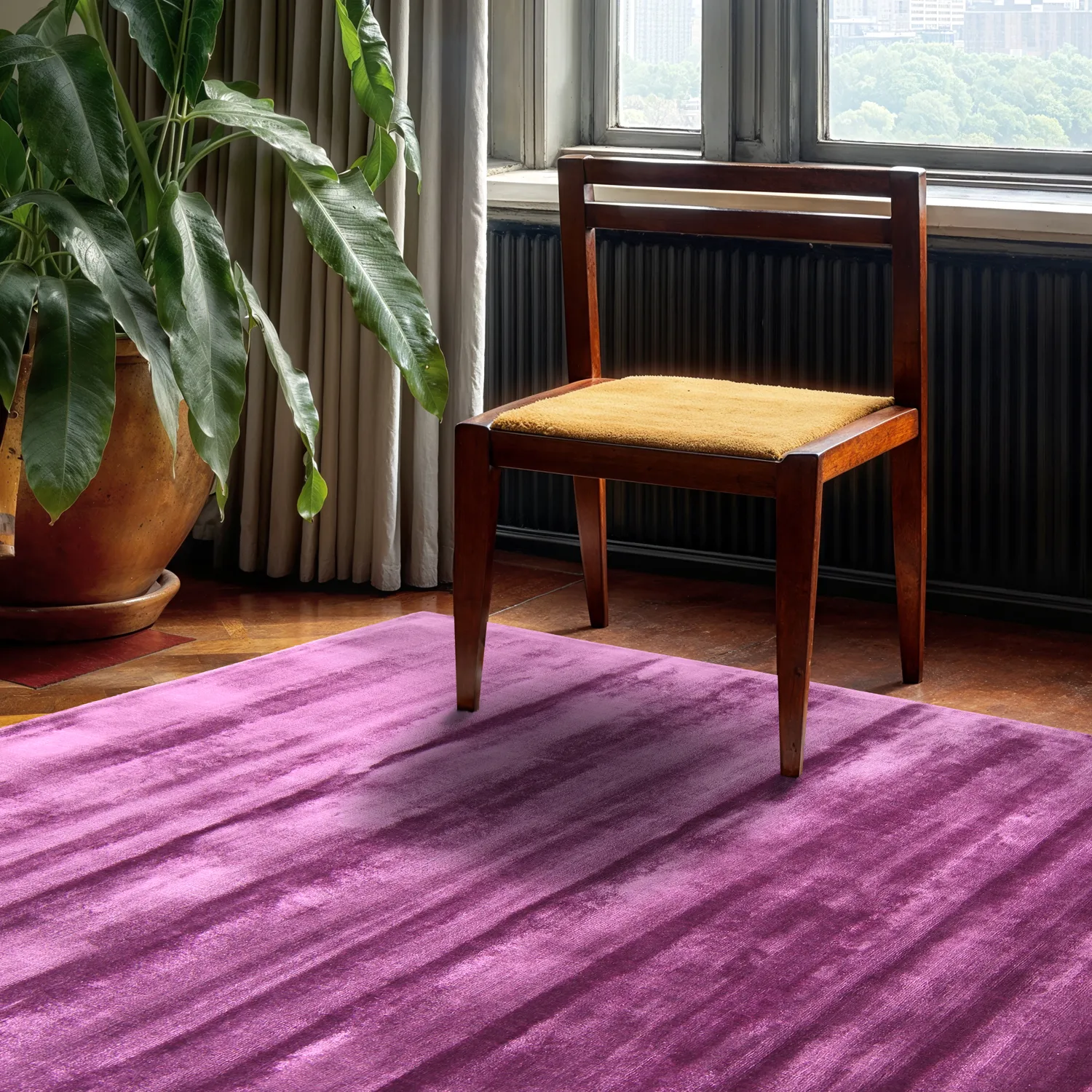 Dywan z wiskozy - Jodhpur Special Luxury Edition (fioletowy)