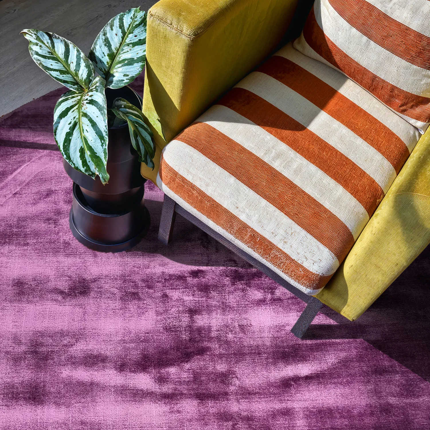 Okrągły dywan - Jodhpur Special Luxury Edition (fioletowy)