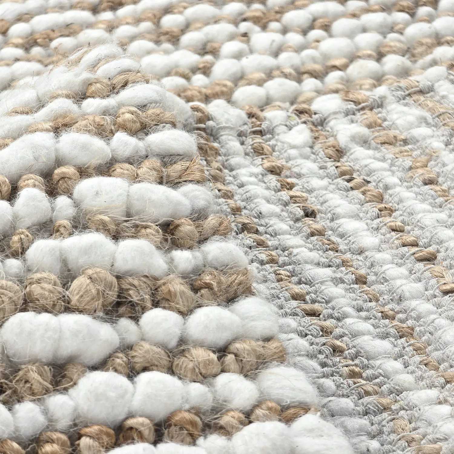 Dywany z juty - Bally Jute/wool Bubble (natura/biały)