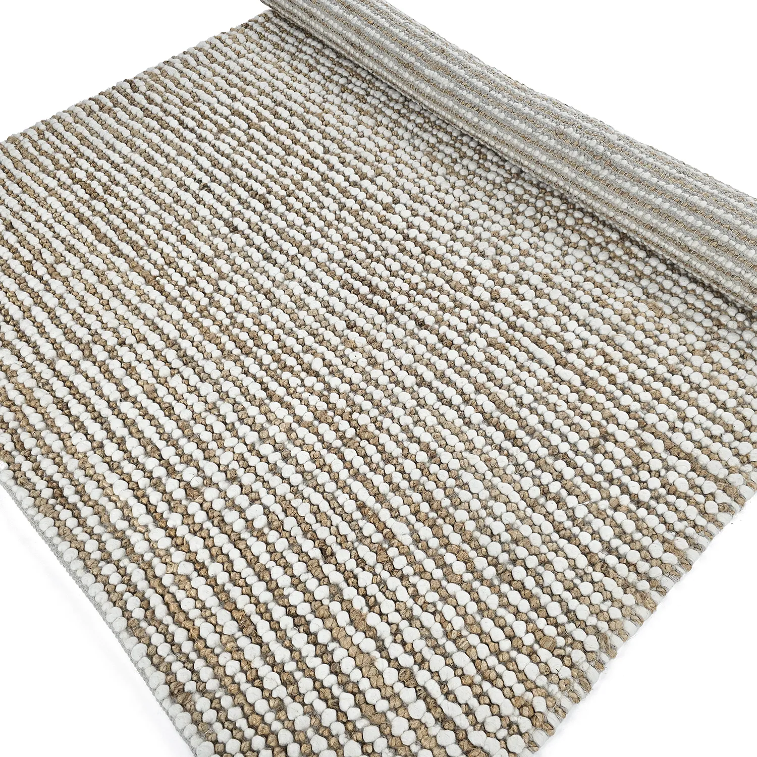 Dywany z juty - Bally Jute/wool Bubble (natura/biały)