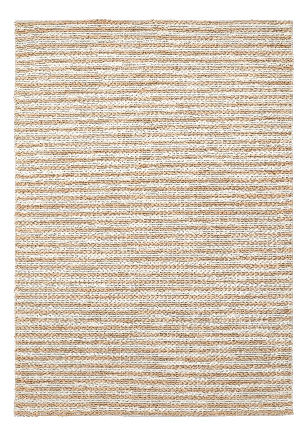 Dywany z juty - Howrah Braided Jute (natura/biały)