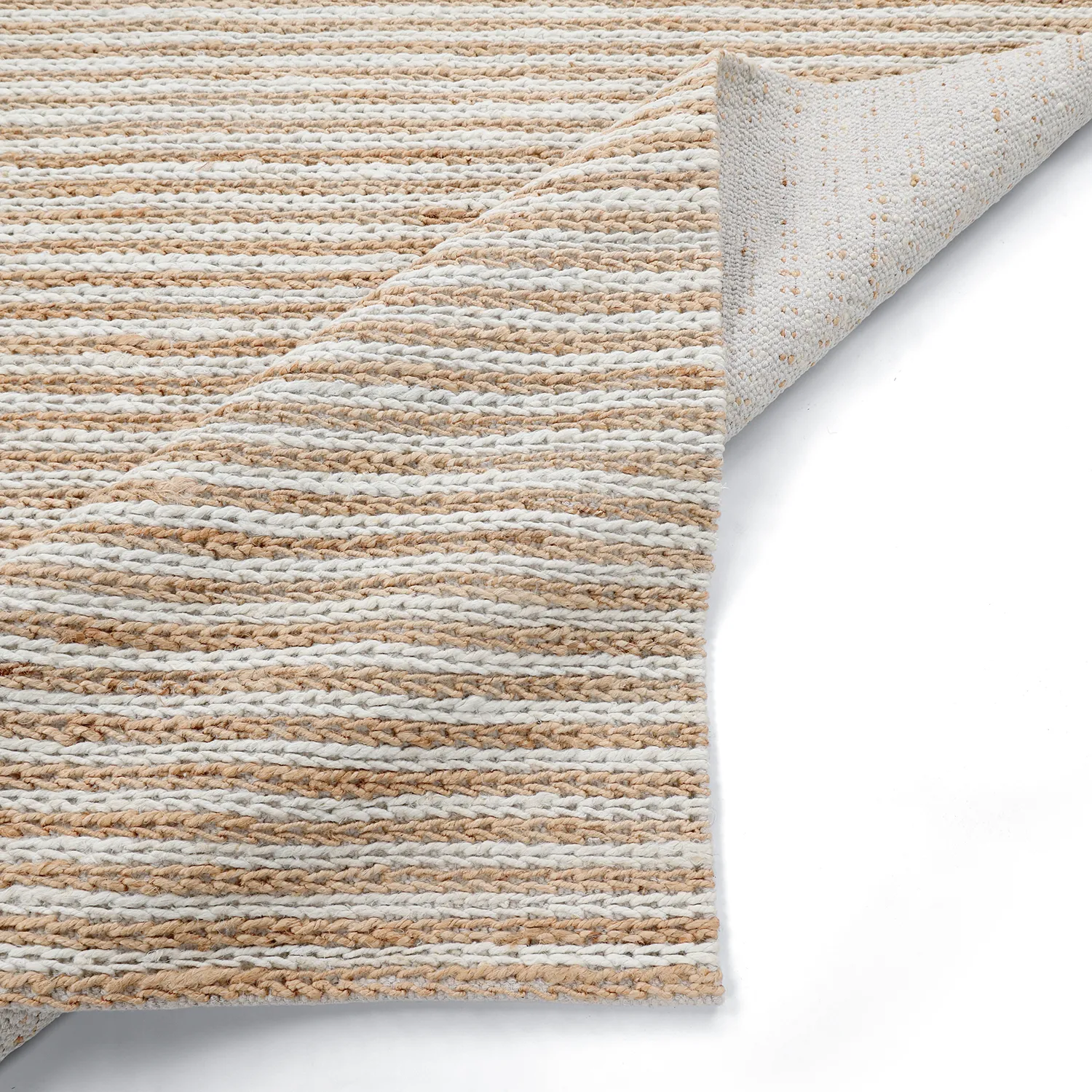 Dywany z juty - Howrah Braided Jute (natura/biały)