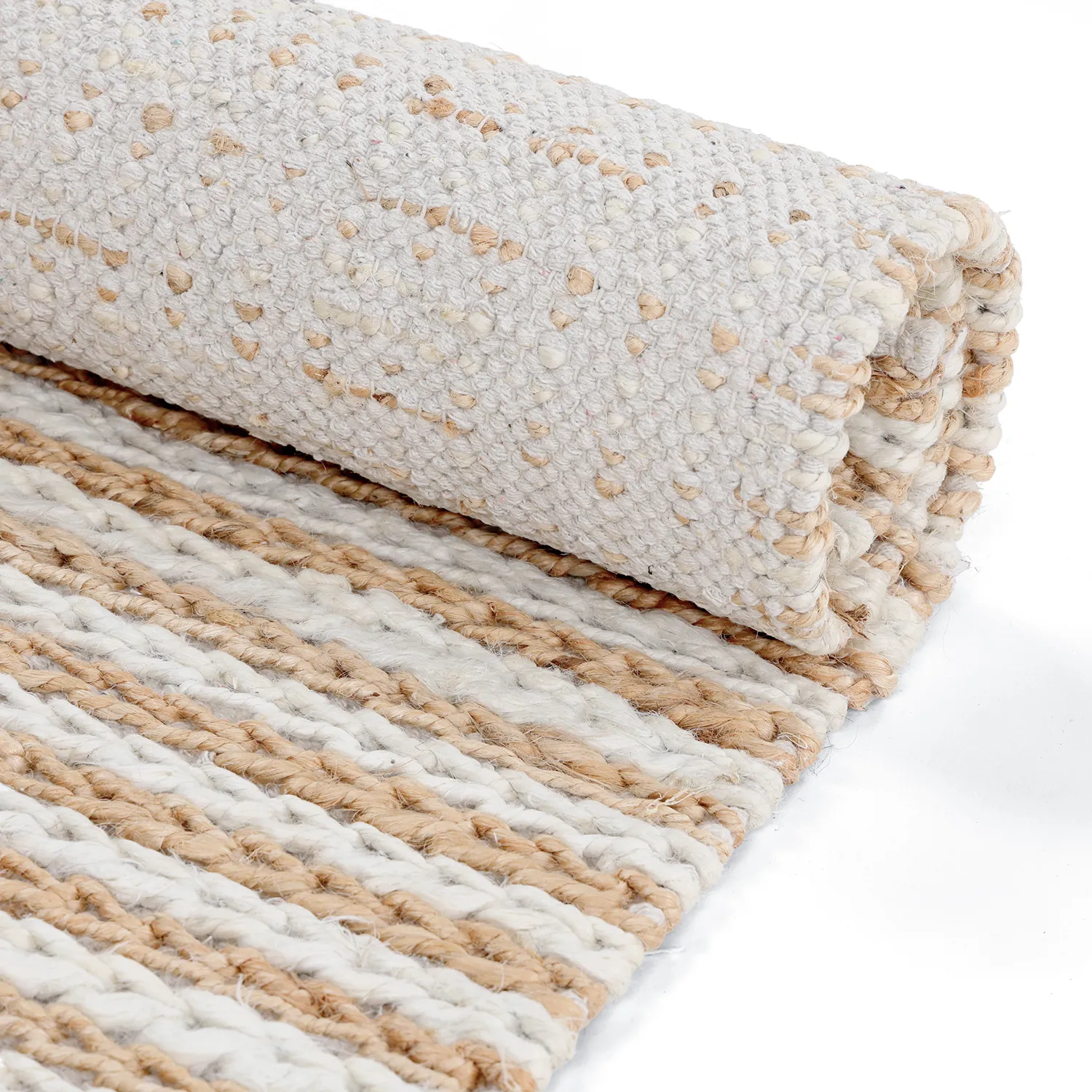 Dywany z juty - Howrah Braided Jute (natura/biały)