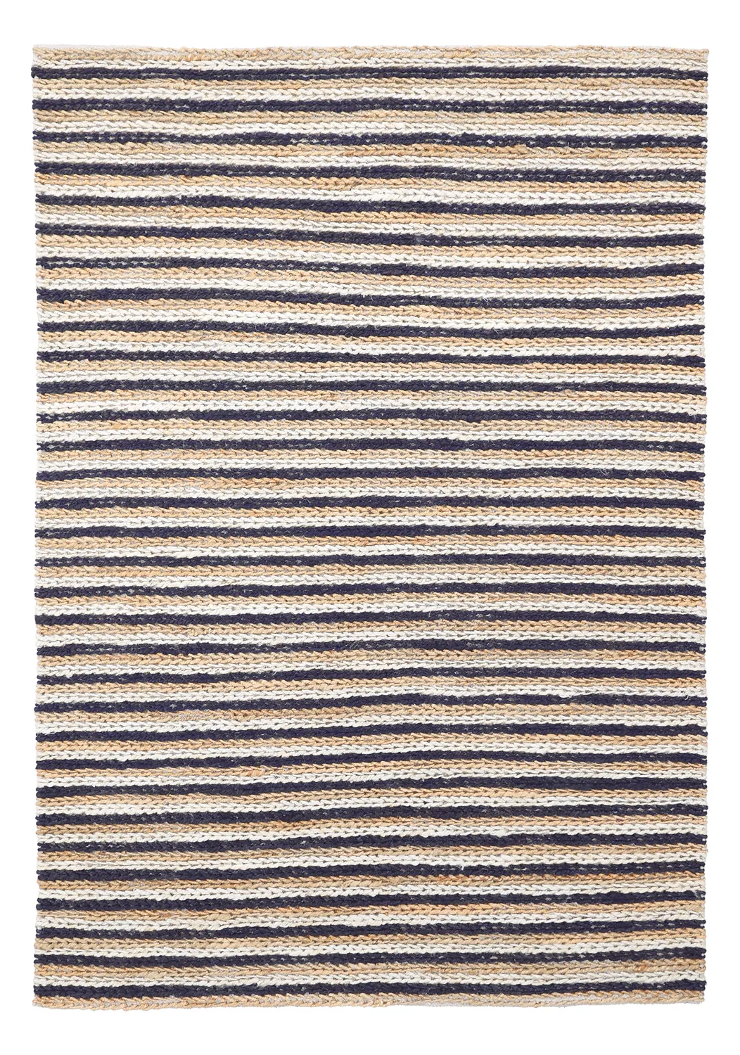 Dywany z juty - Howrah Braided Jute (naturalny/biały/czarny)