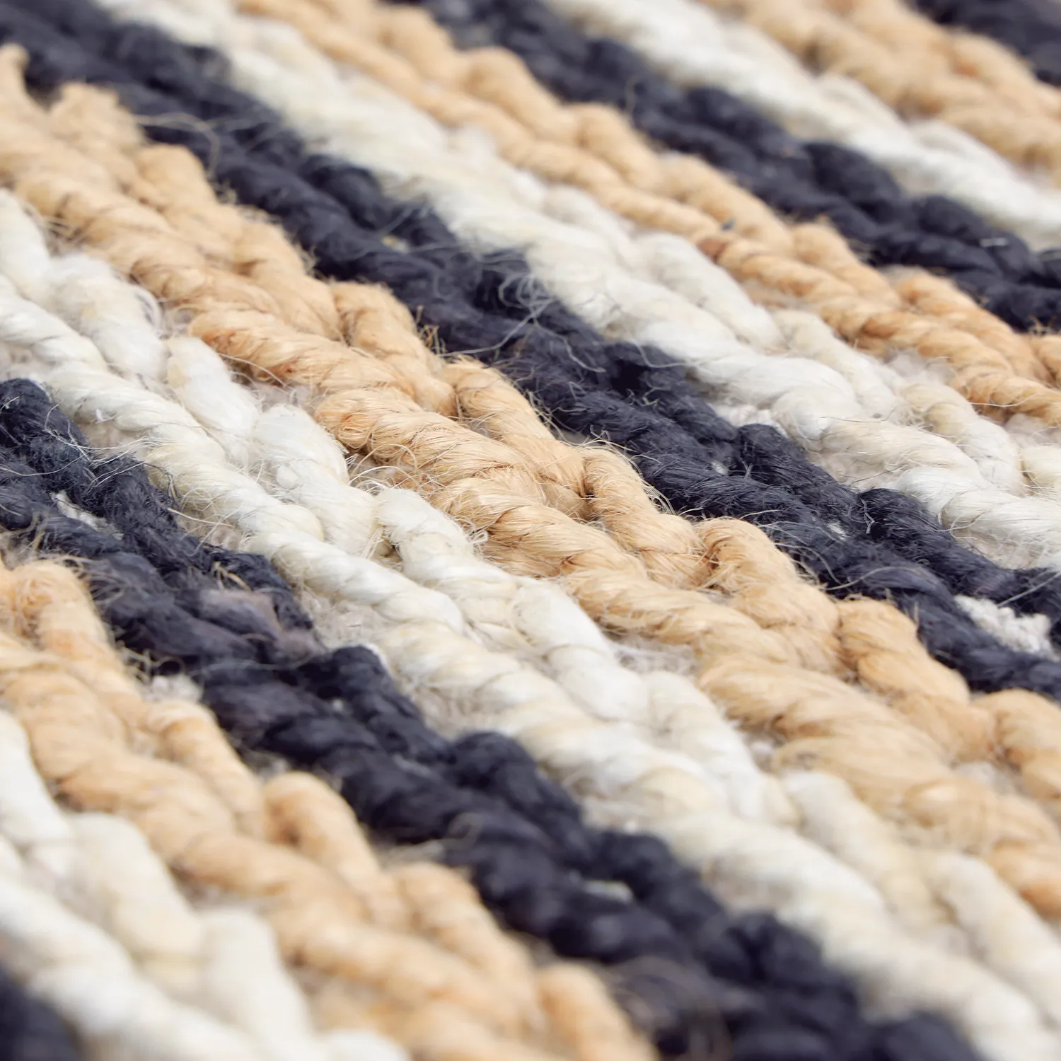 Dywany z juty - Howrah Braided Jute (naturalny/biały/czarny)