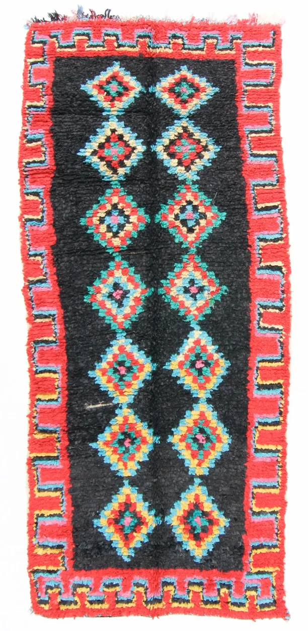 Berberyjskie Dywany Boucherouite Z Maroka 300 x 120 cm