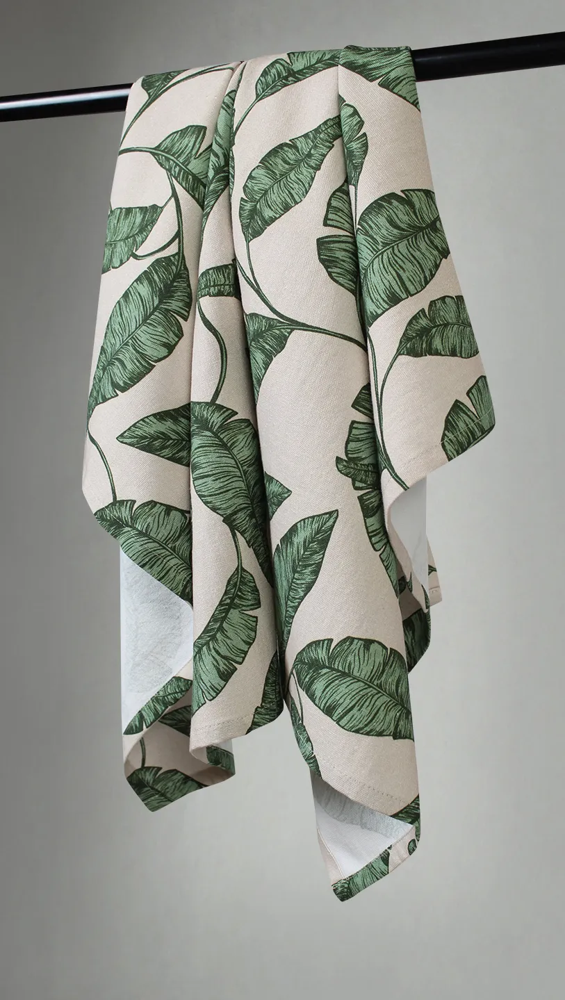 Ręczniki kuchenne 2-pak - Leaves (zielony)