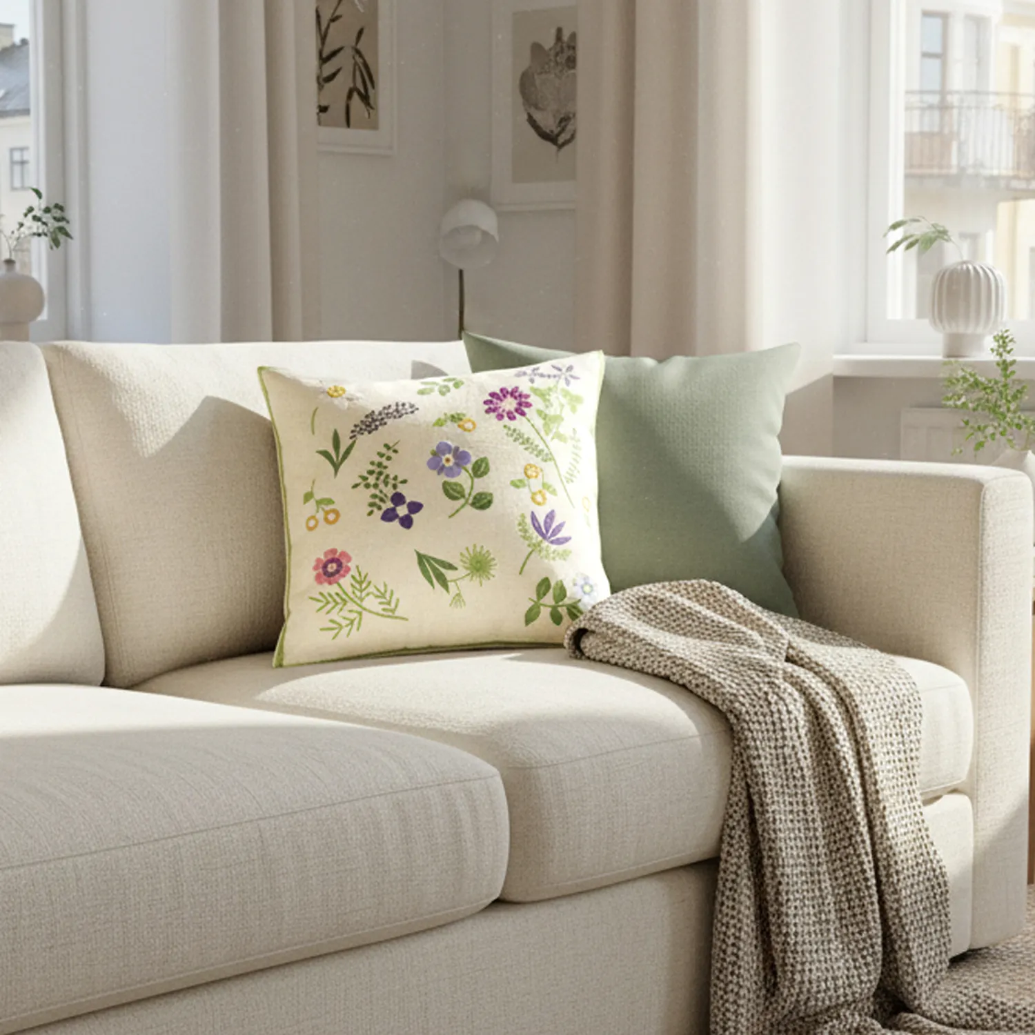 Poszewka na poduszke - Esbo Embroidered Cushion Cover (wielokolorowy)