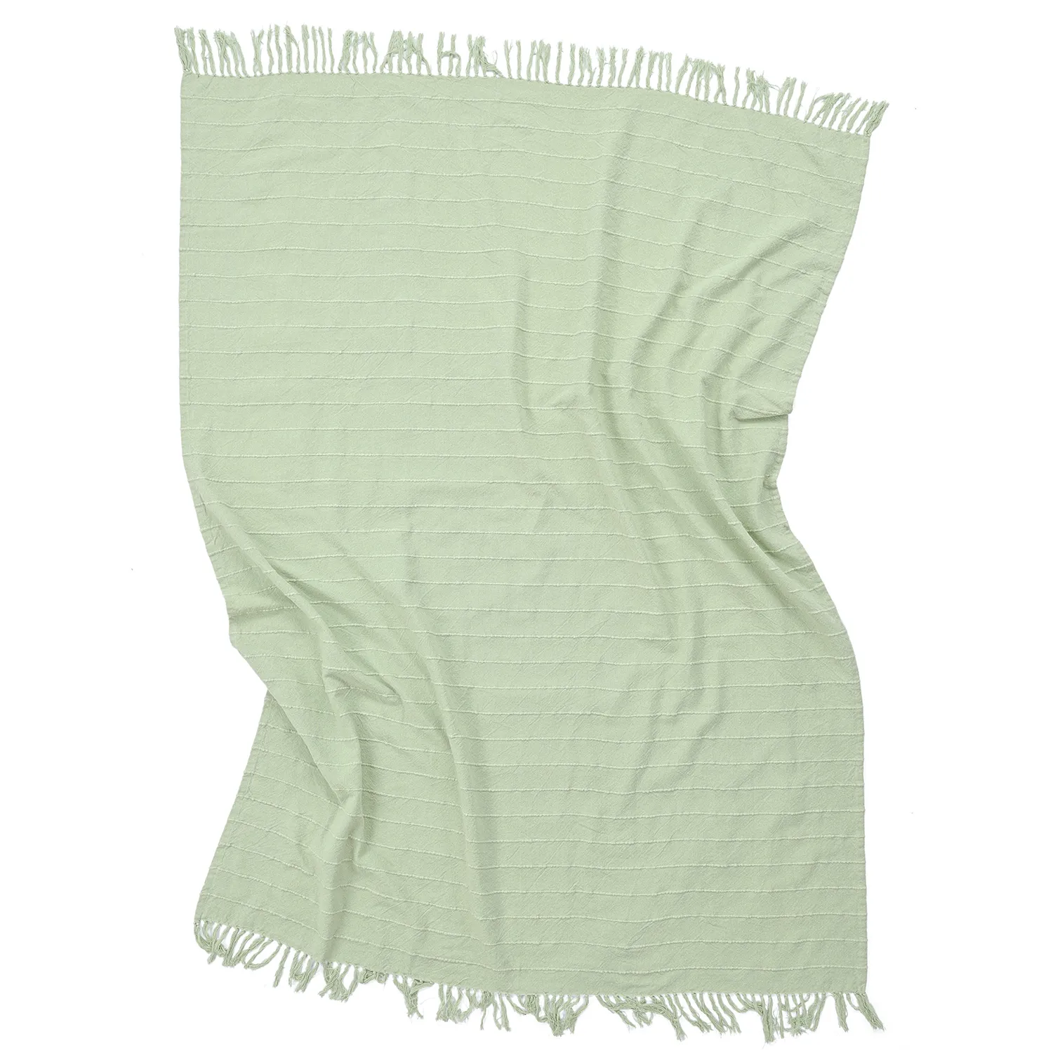 Koce - Nalani cotton throw (jasnozielony)