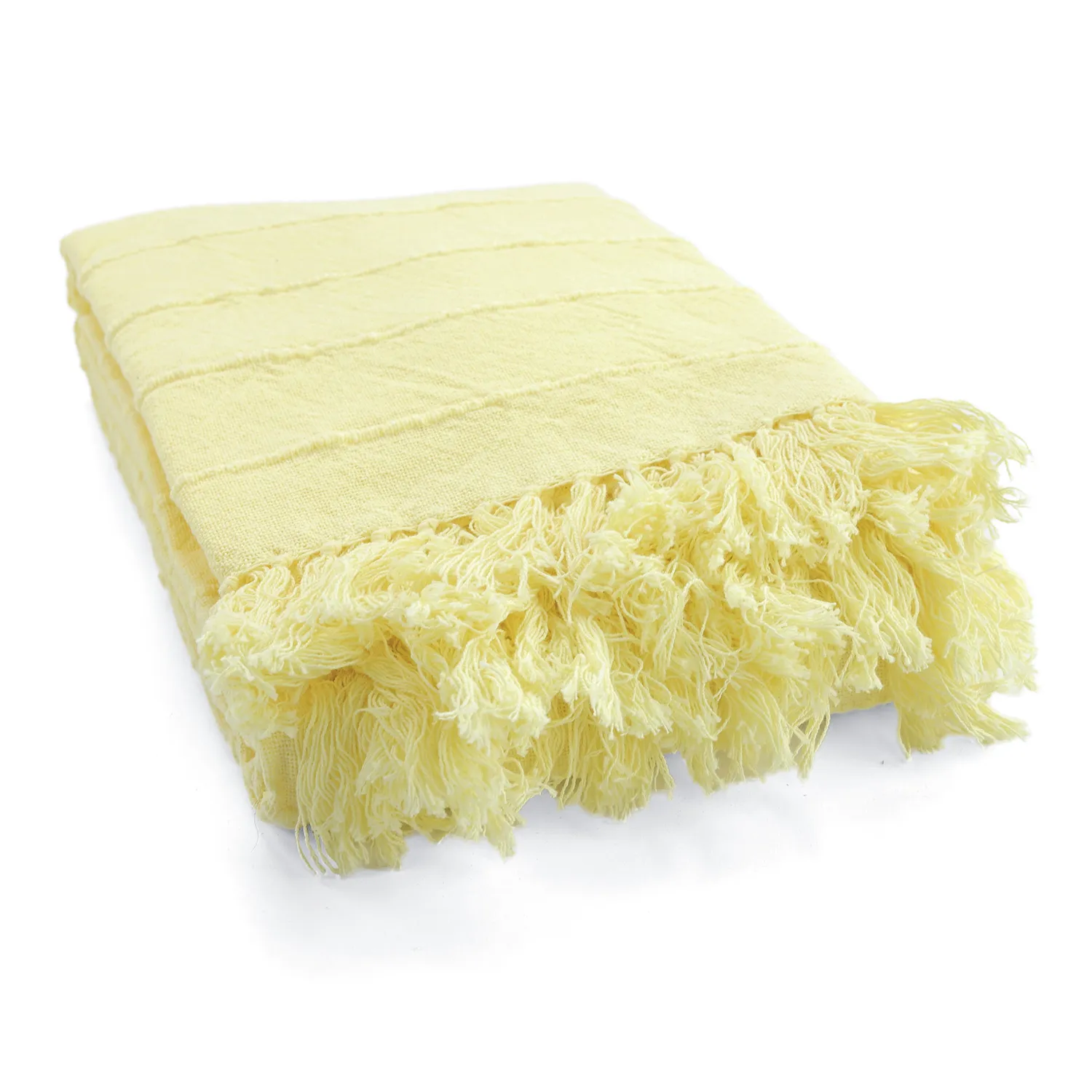 Koce - Nalani cotton throw (jasnożółty)
