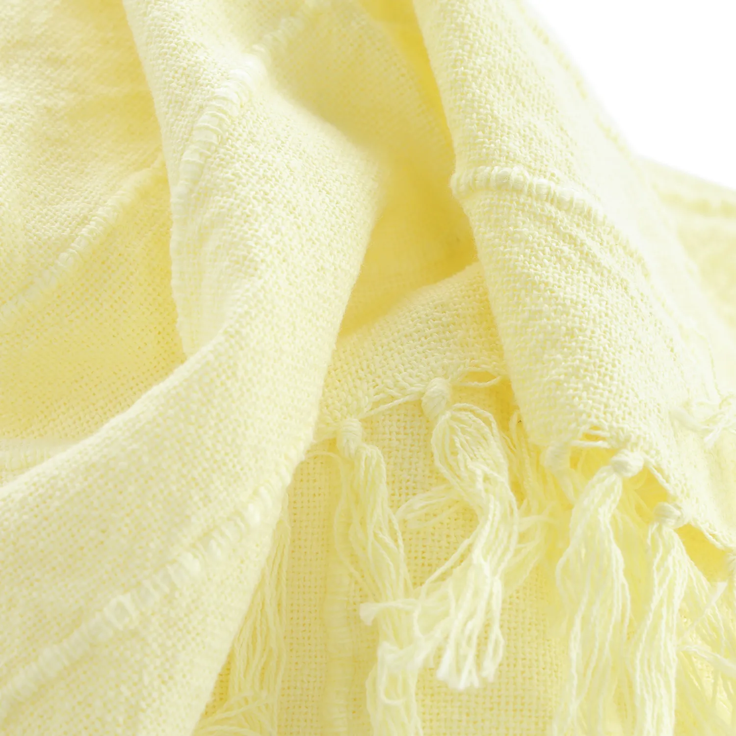 Koce - Nalani cotton throw (jasnożółty)