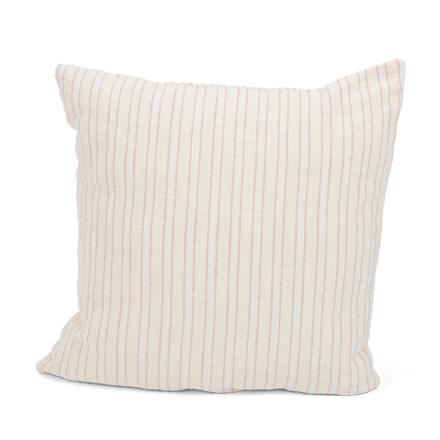 Poszewka na poduszke - Rumi stripe cotton cushion cover (kremowy/różowy/jasnoniebieski)