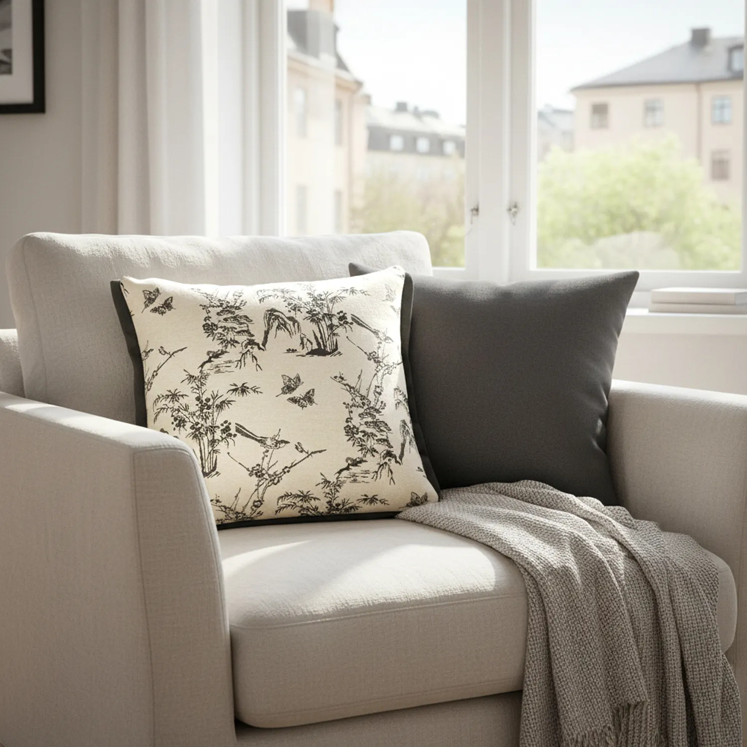 Poszewka na poduszke - Viborg Embroidered Cushion Cover (wielokolorowy)
