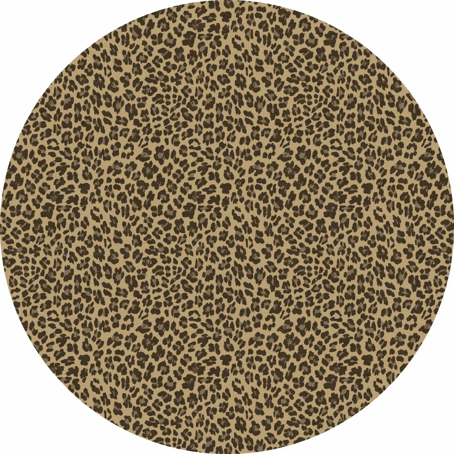 Okrągły dywan - Leopard (brązowy)