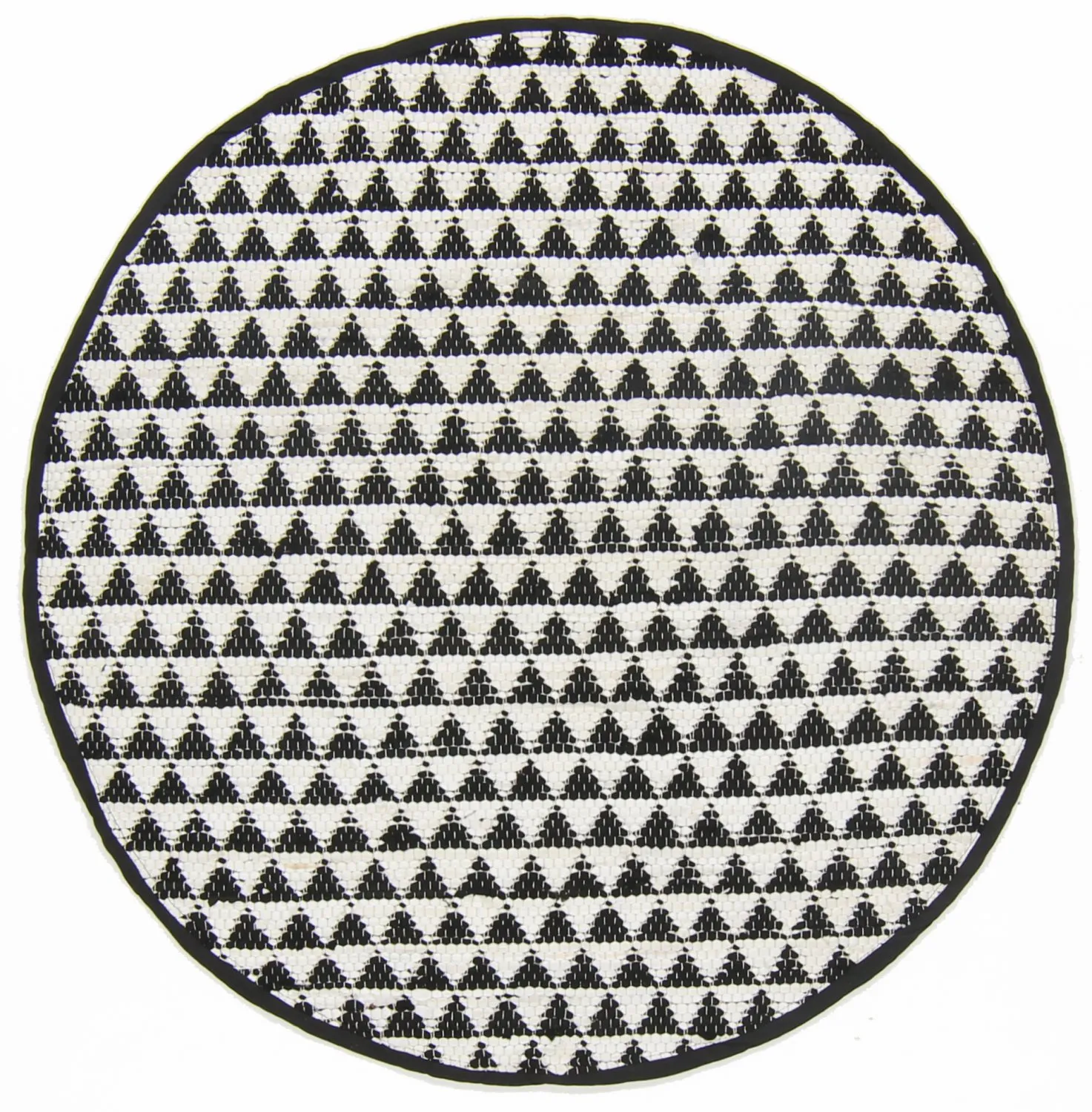Okrągły dywan - Lindby (czarny-biały)