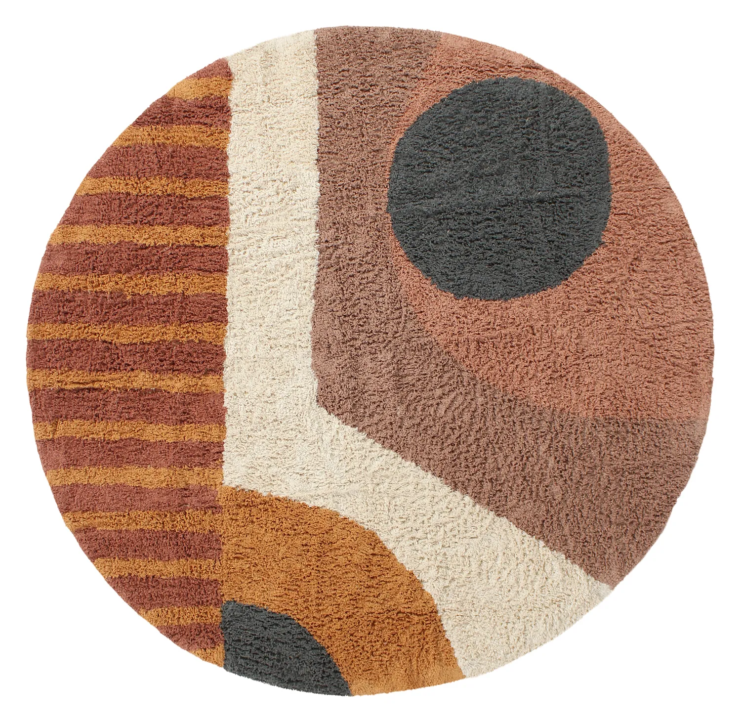 Okrągły dywan - Alpe Natural Cotton Shaggy (multi)