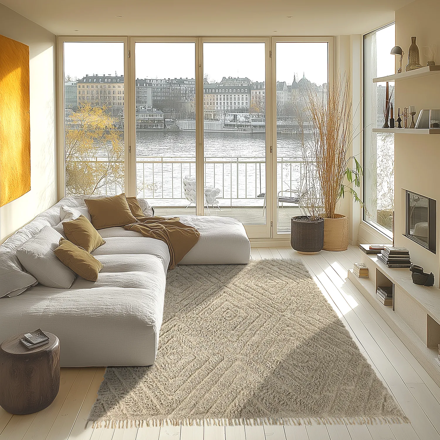 Dywany shaggy - Amberley Natural Cotton Shaggy (beżowy)