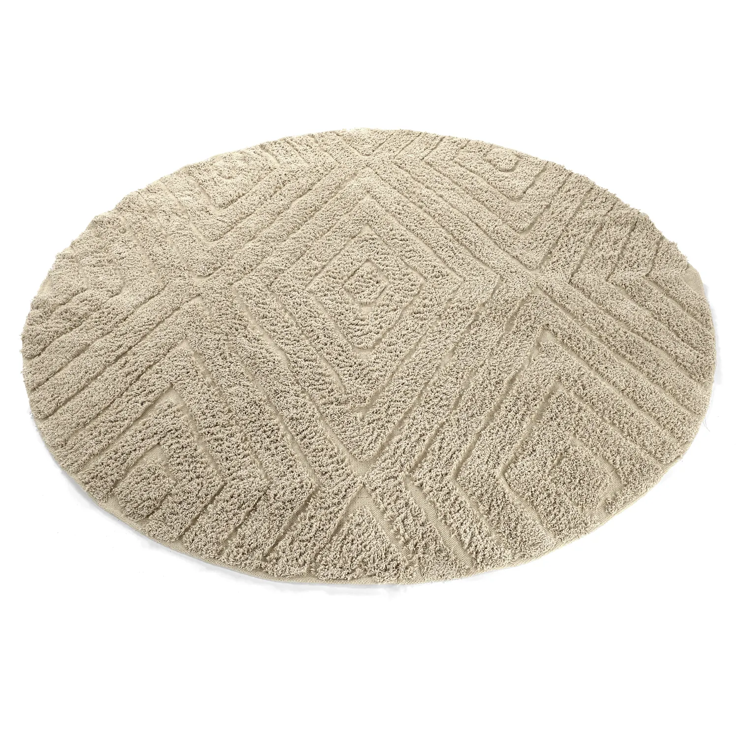 Okrągły dywan - Amberley Natural Cotton Shaggy (beżowy)