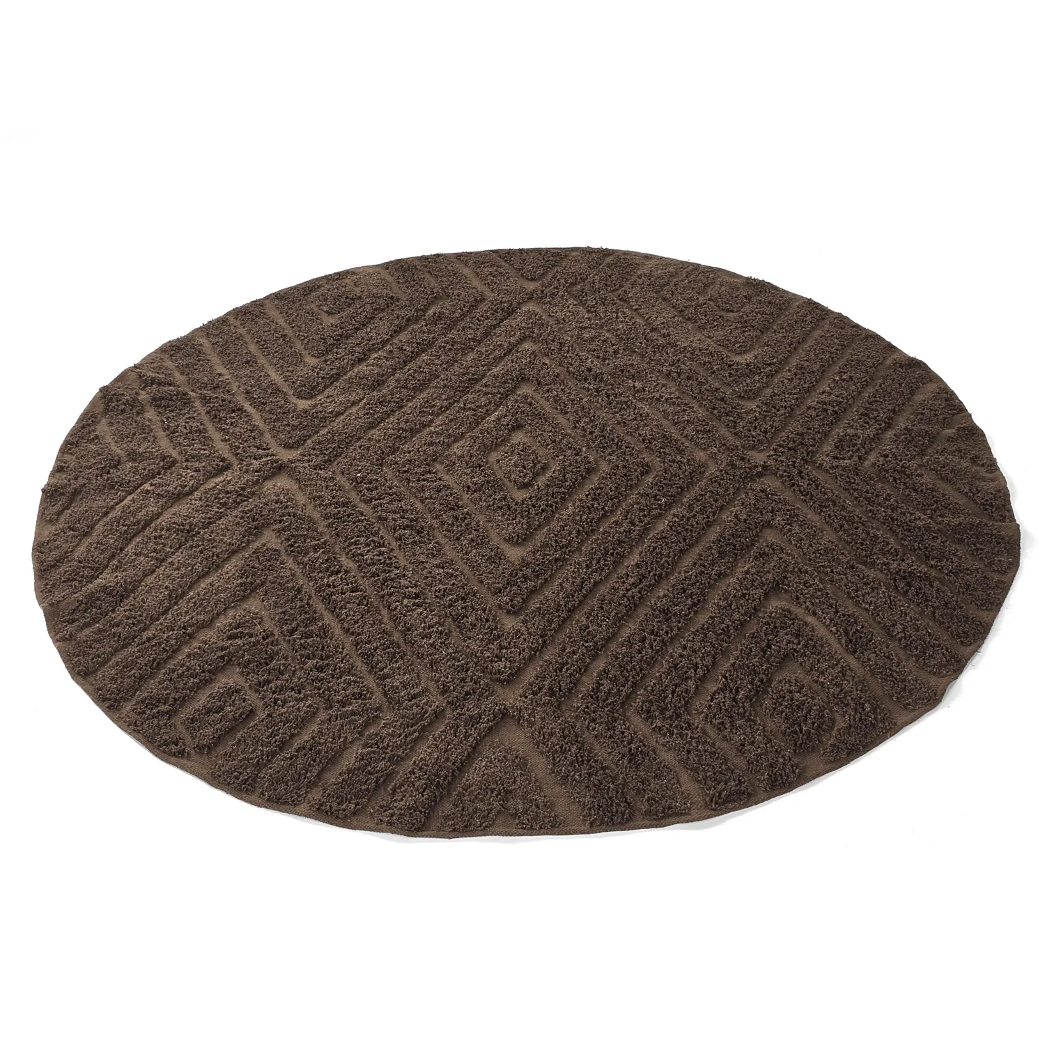Okrągły dywan - Amberley Natural Cotton Shaggy (brązowy)