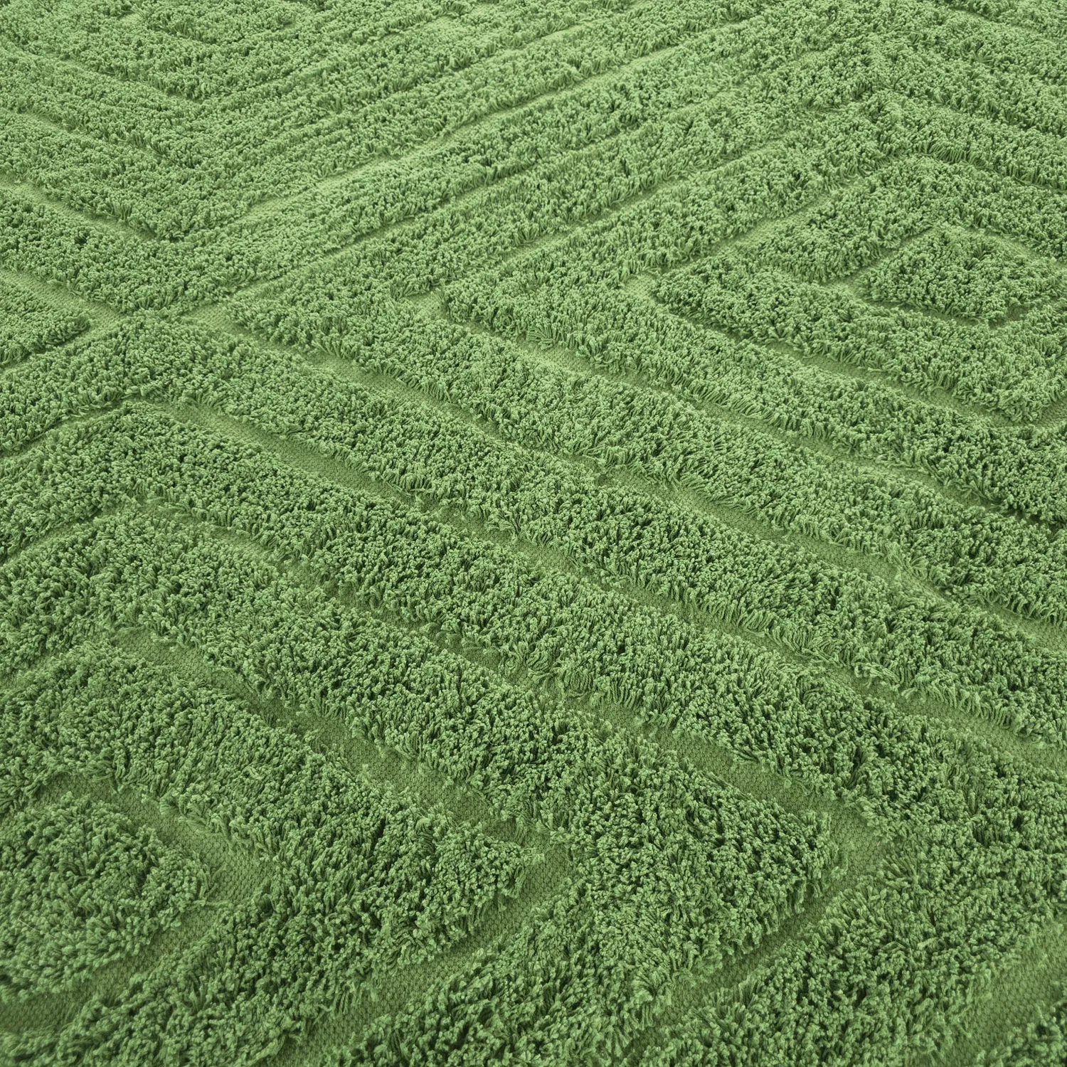 Dywany shaggy - Amberley Natural Cotton Shaggy (zielony)