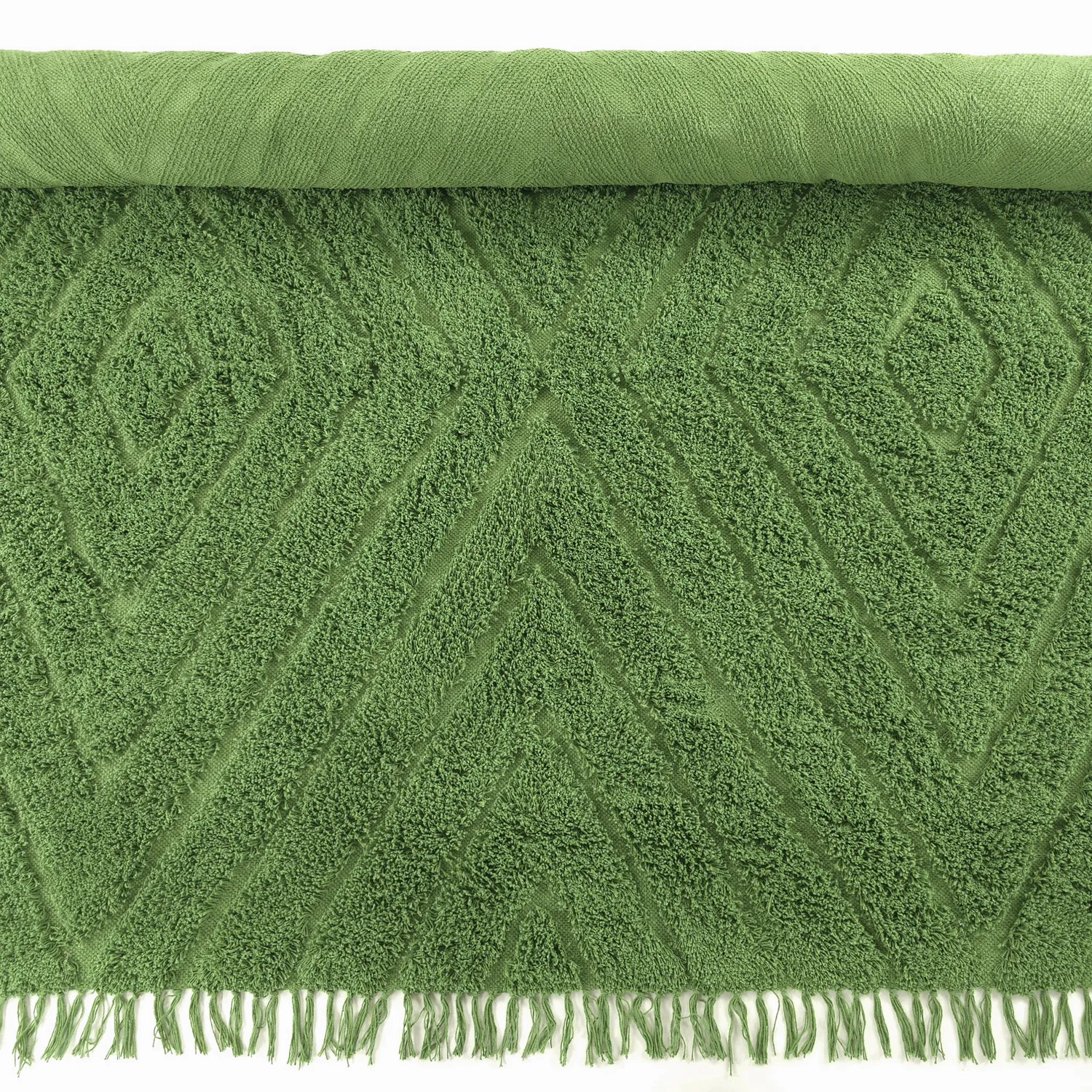 Dywany shaggy - Amberley Natural Cotton Shaggy (zielony)