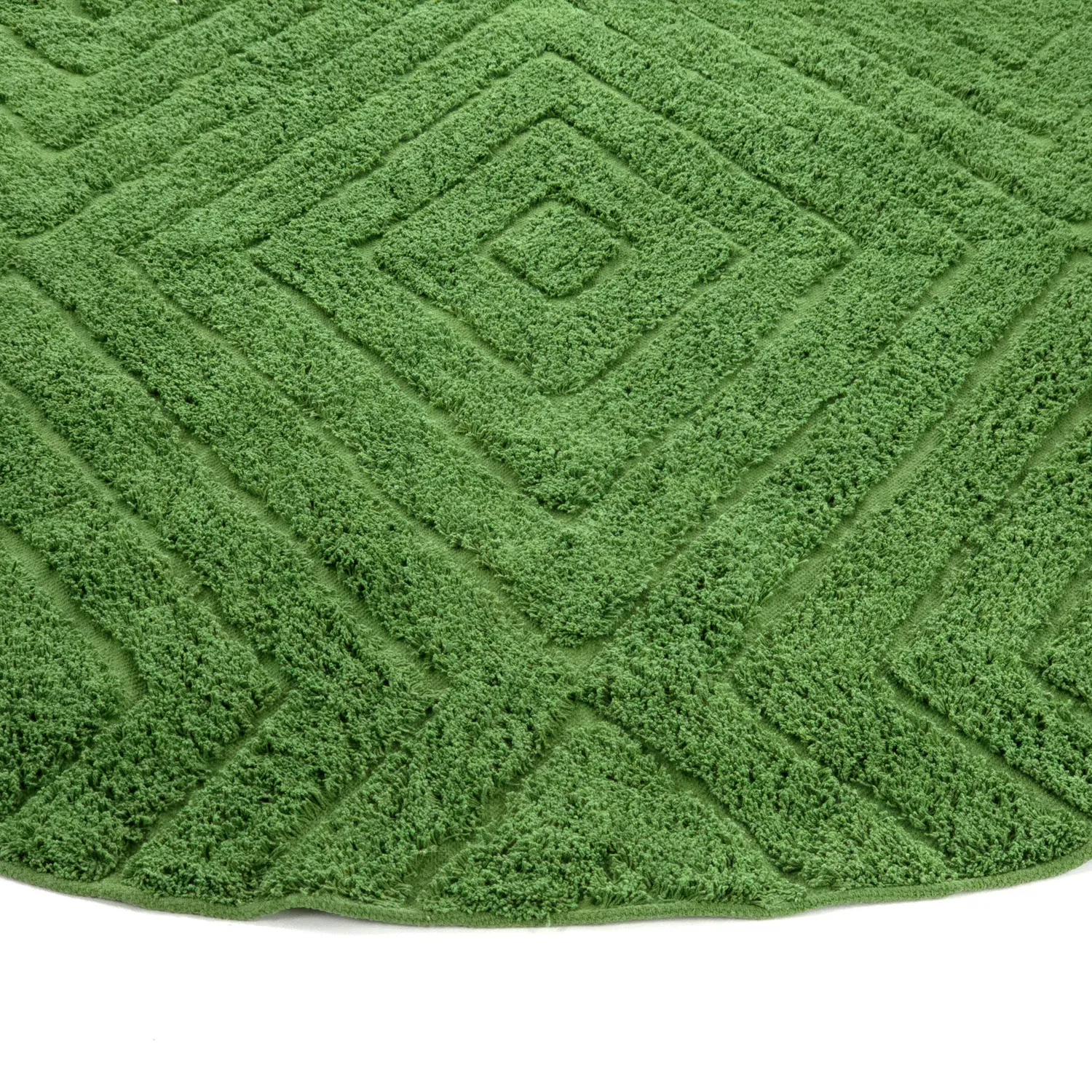 Okrągły dywan - Amberley Natural Cotton Shaggy (zielony)
