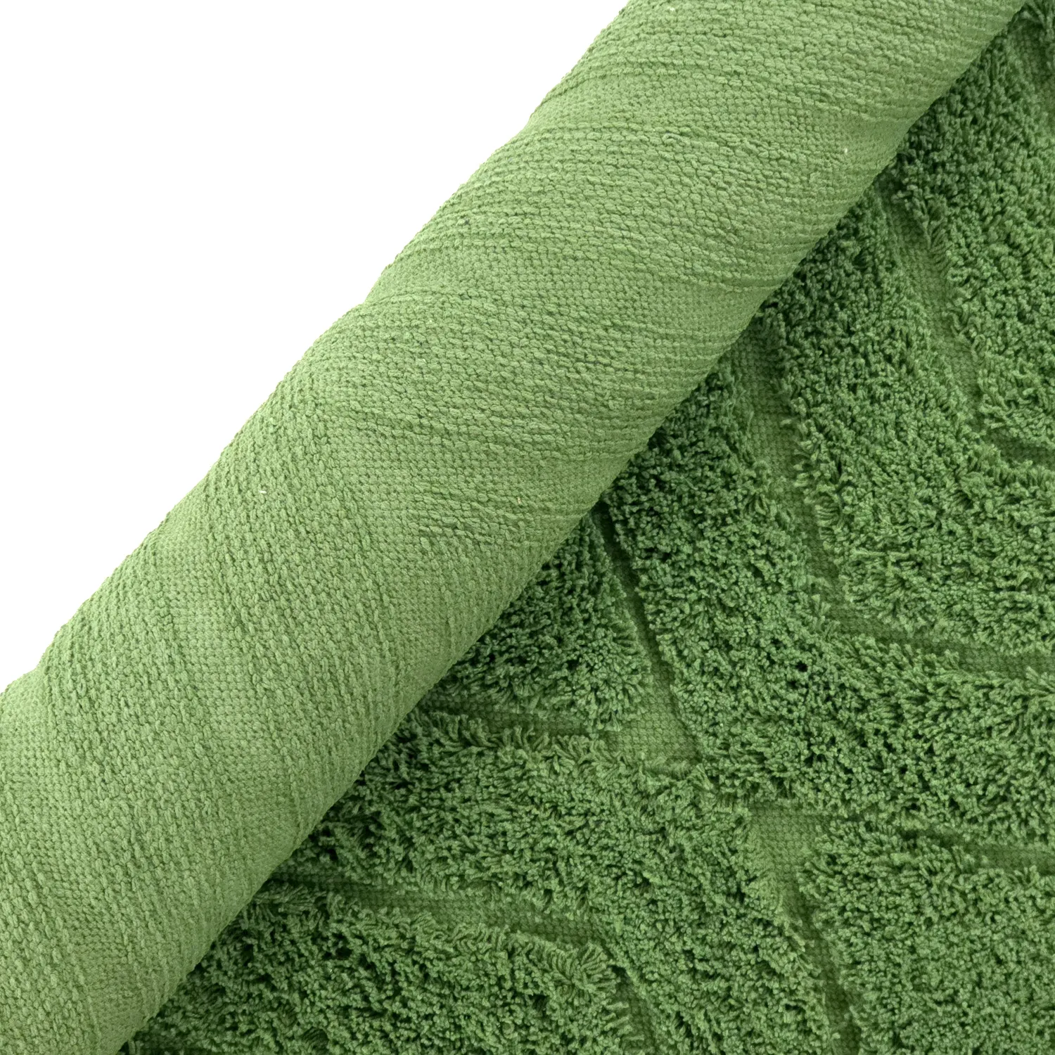 Okrągły dywan - Amberley Natural Cotton Shaggy (zielony)