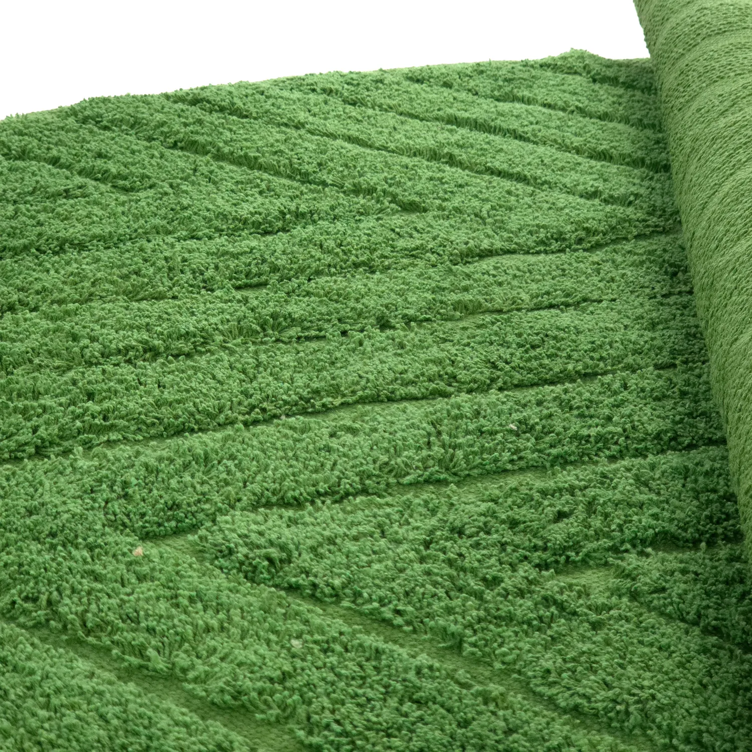 Okrągły dywan - Amberley Natural Cotton Shaggy (zielony)