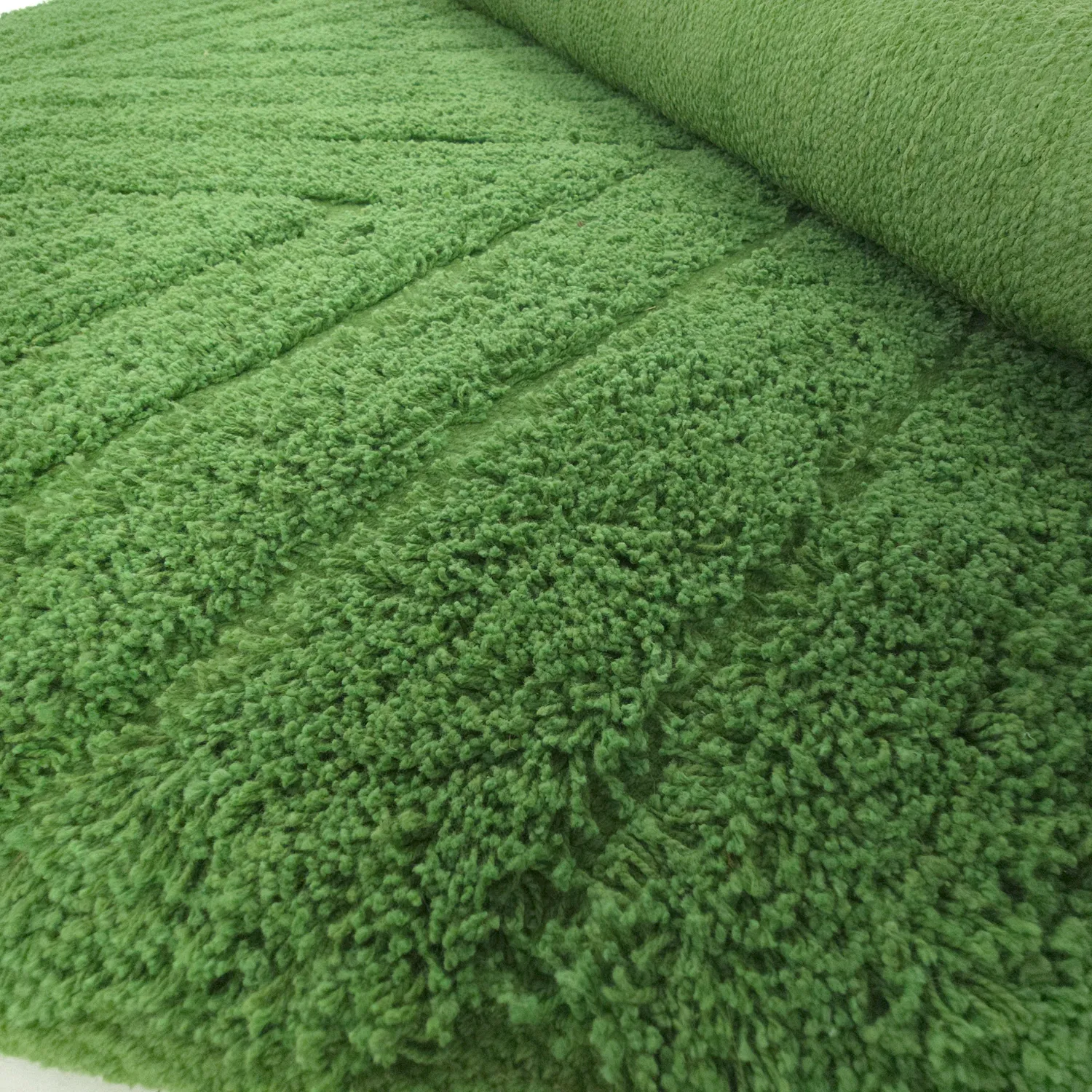 Okrągły dywan - Amberley Natural Cotton Shaggy (zielony)