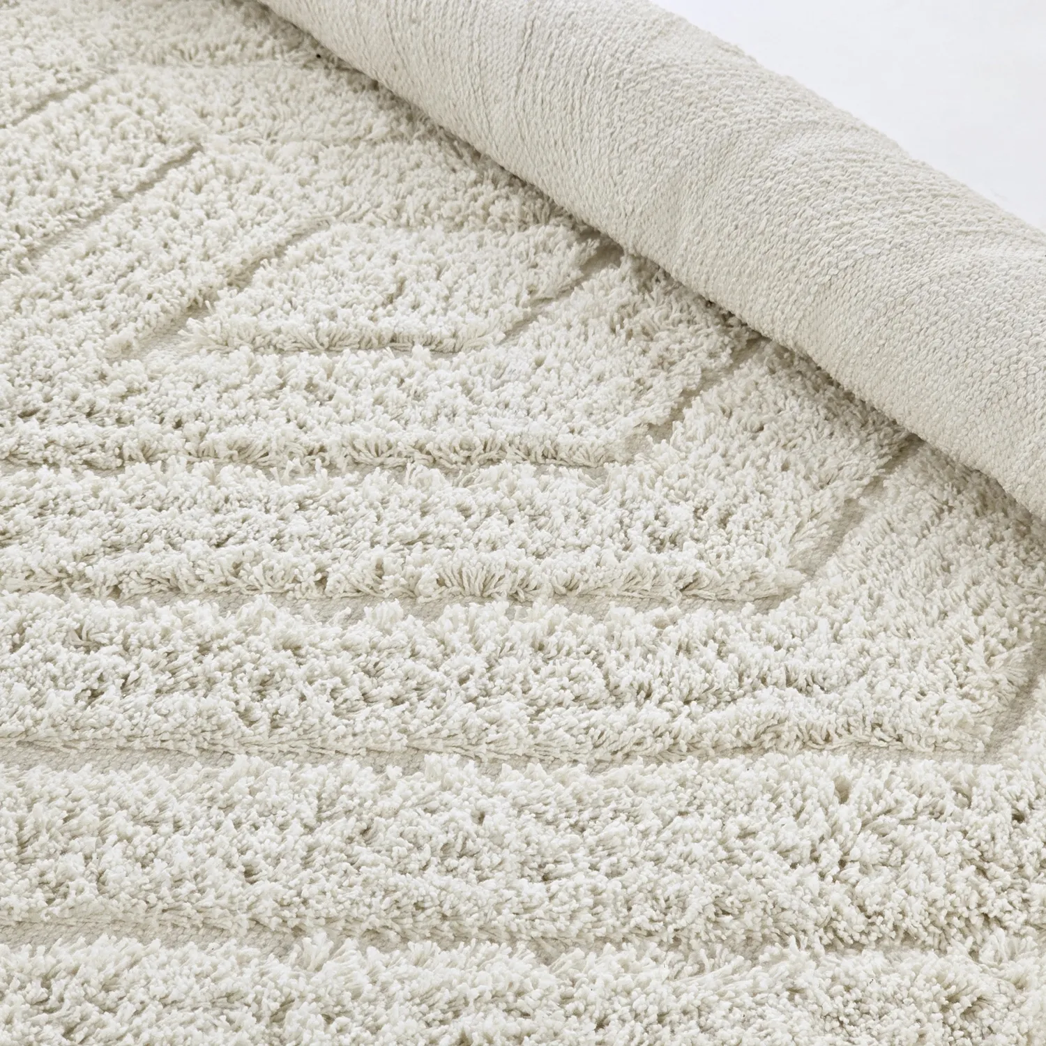 Okrągły dywan - Amberley Natural Cotton Shaggy (białawy)