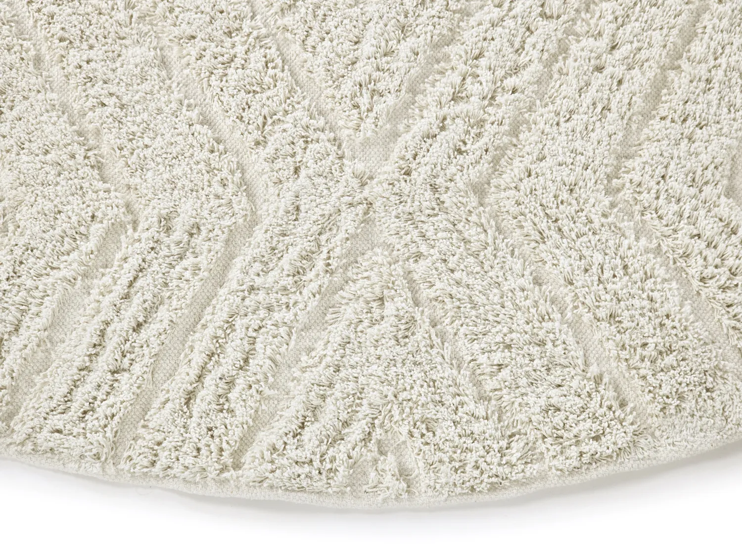 Okrągły dywan - Amberley Natural Cotton Shaggy (białawy)